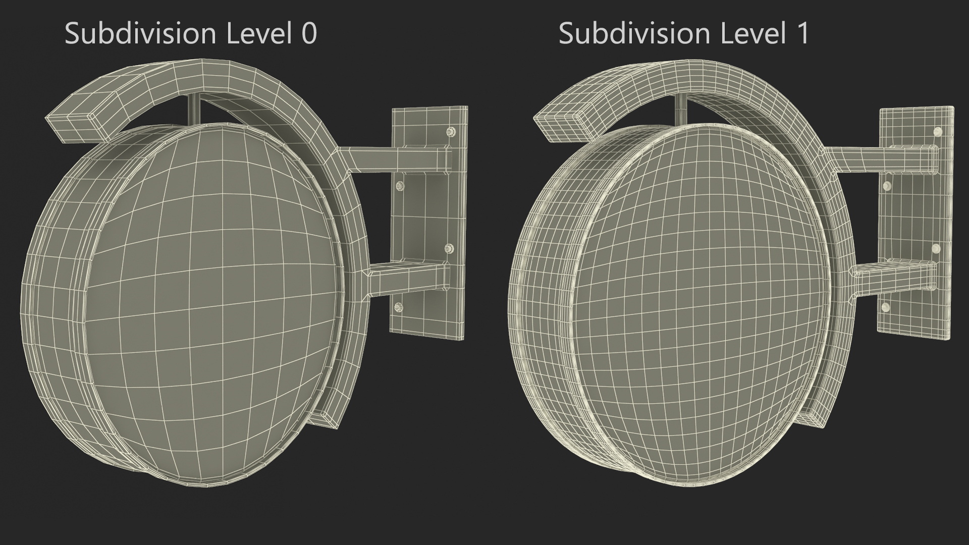 Starbucks Signage Wall Mounted Light On 3D model