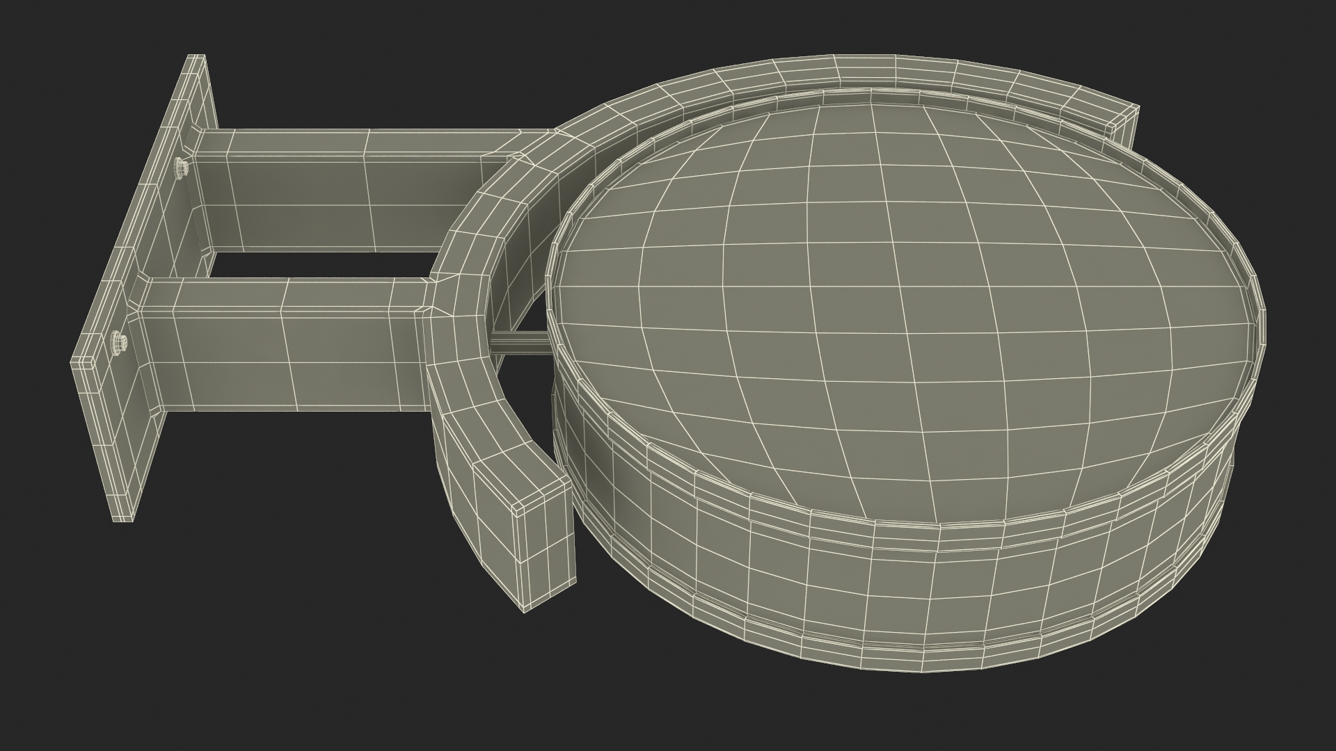 Starbucks Signage Wall Mounted Light On 3D model