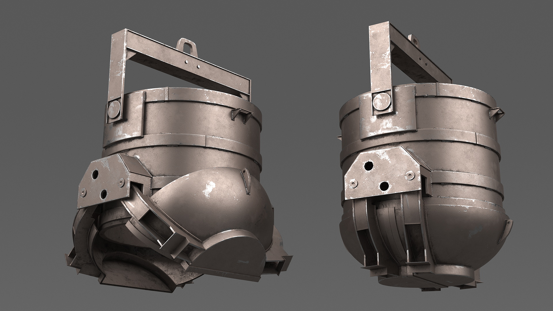 Charging Bucket with Open Bottom 3D