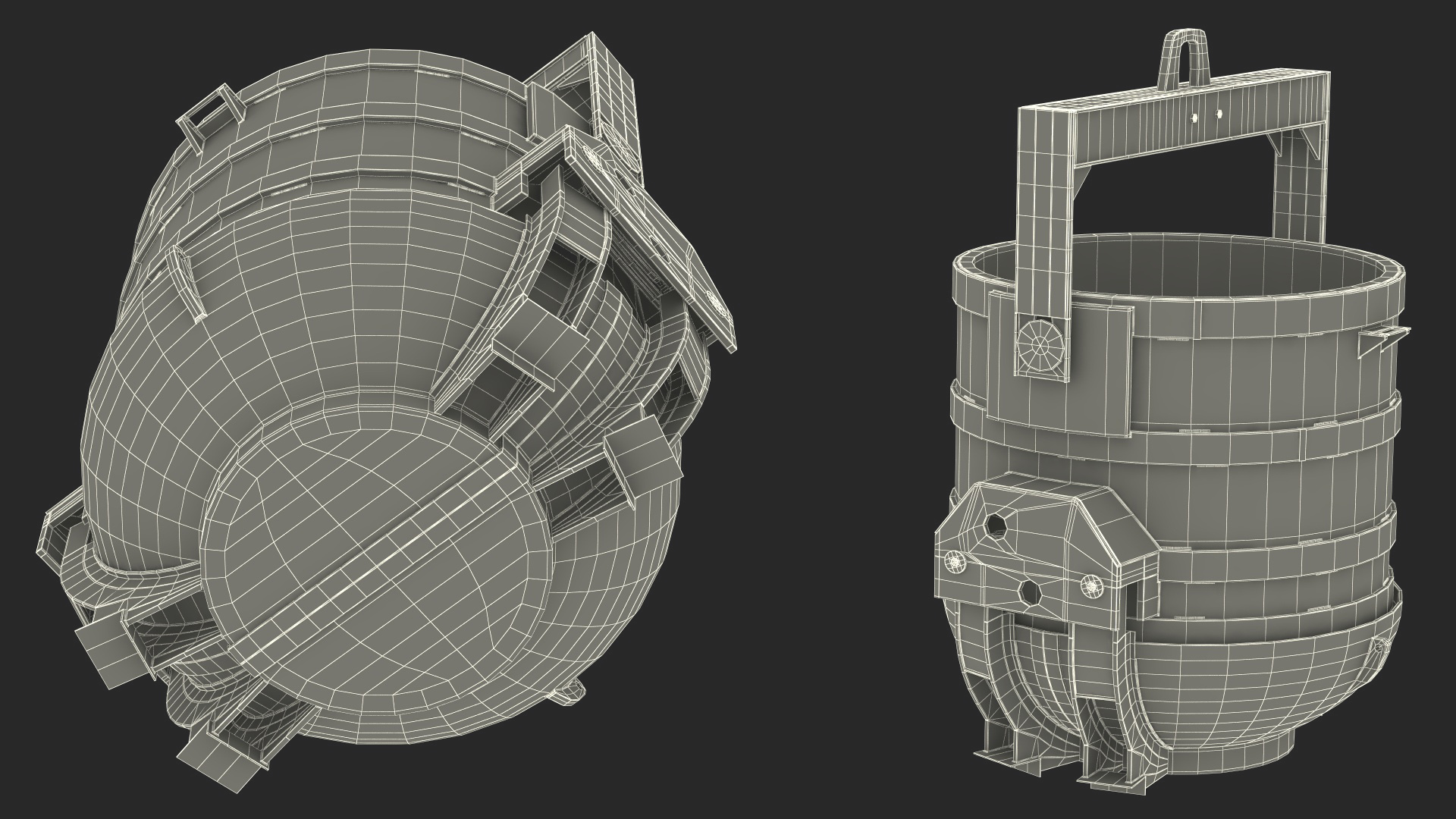 Charging Bucket with Open Bottom 3D