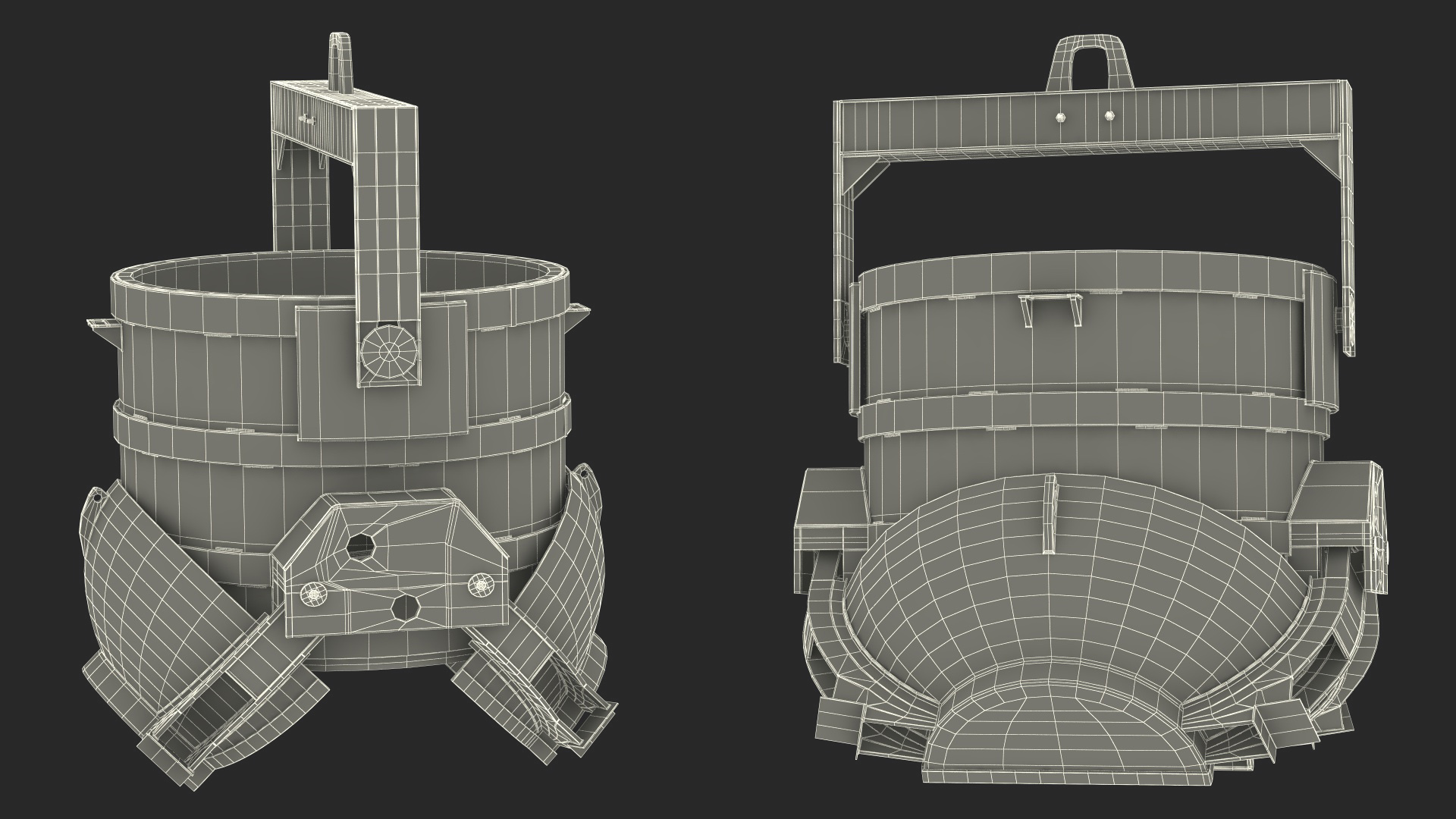 Charging Bucket with Open Bottom 3D