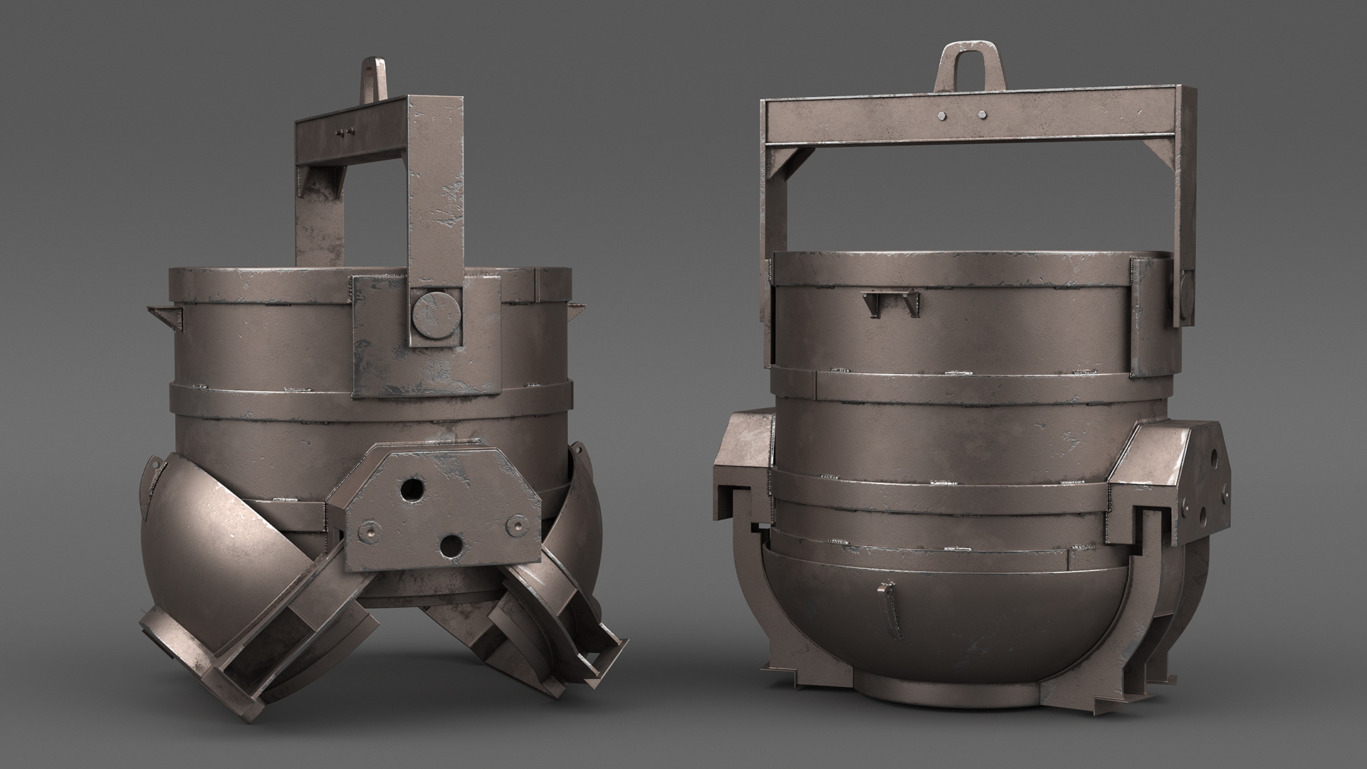 Charging Bucket with Open Bottom 3D