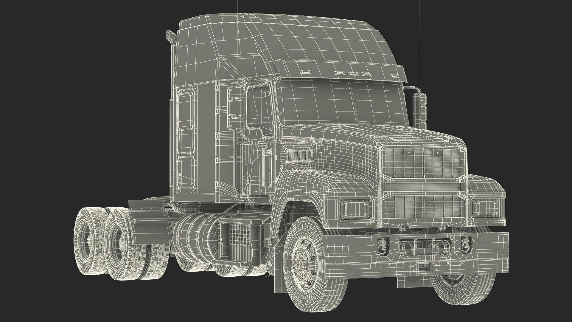 2025 Highway Truck White 3D model