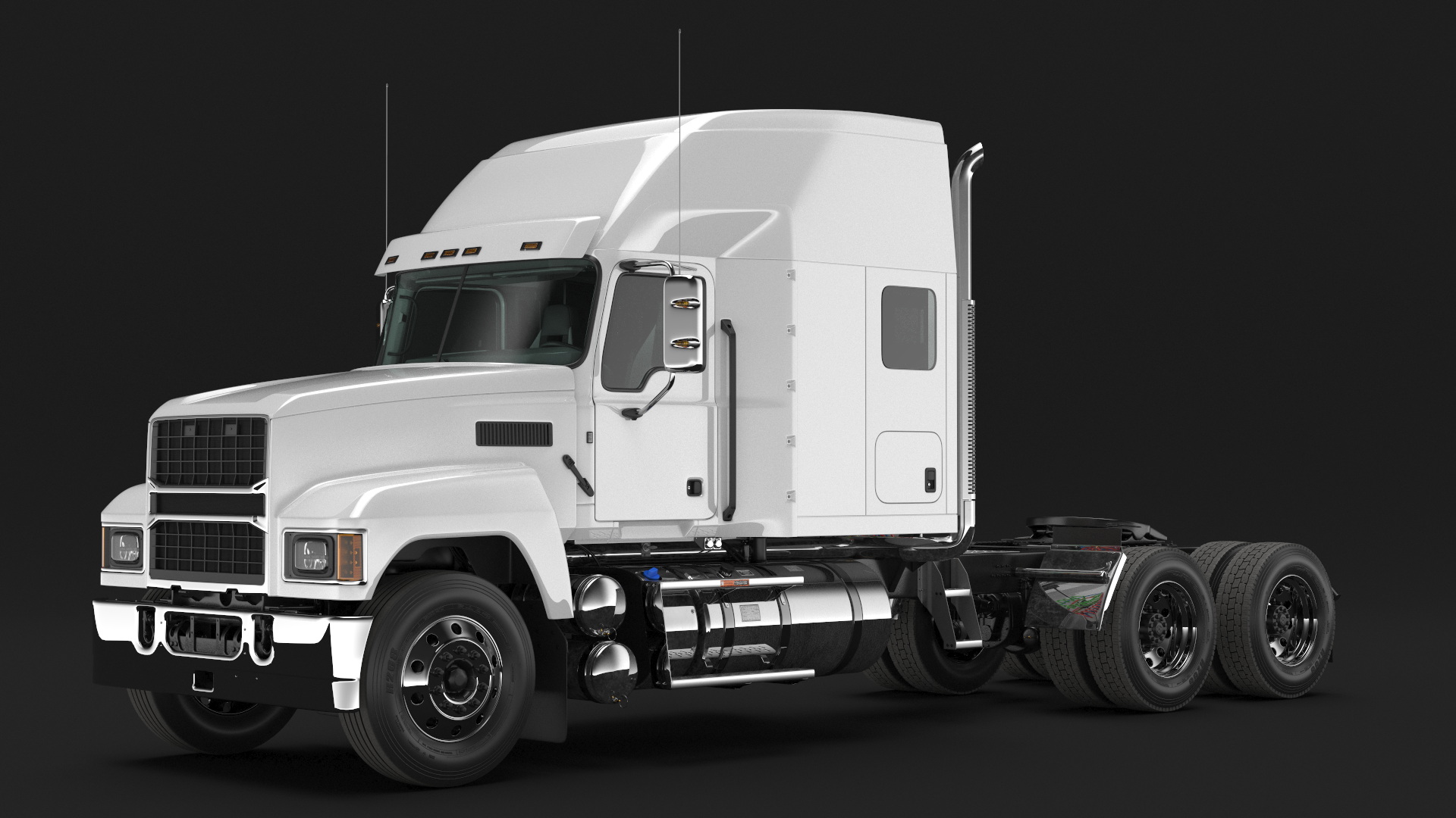 2025 Highway Truck White 3D model