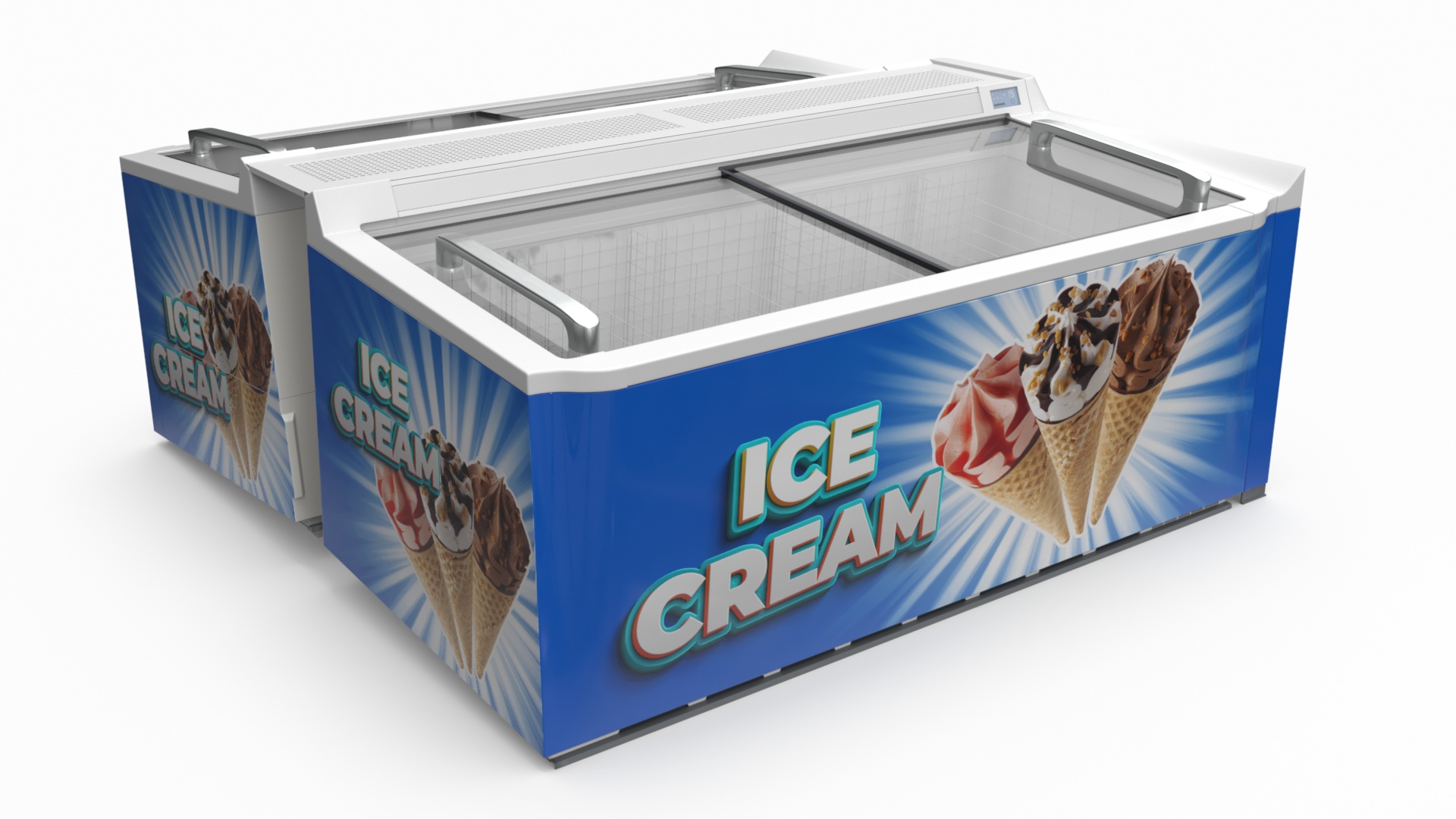 Double Ice Cream Freezer 3D model