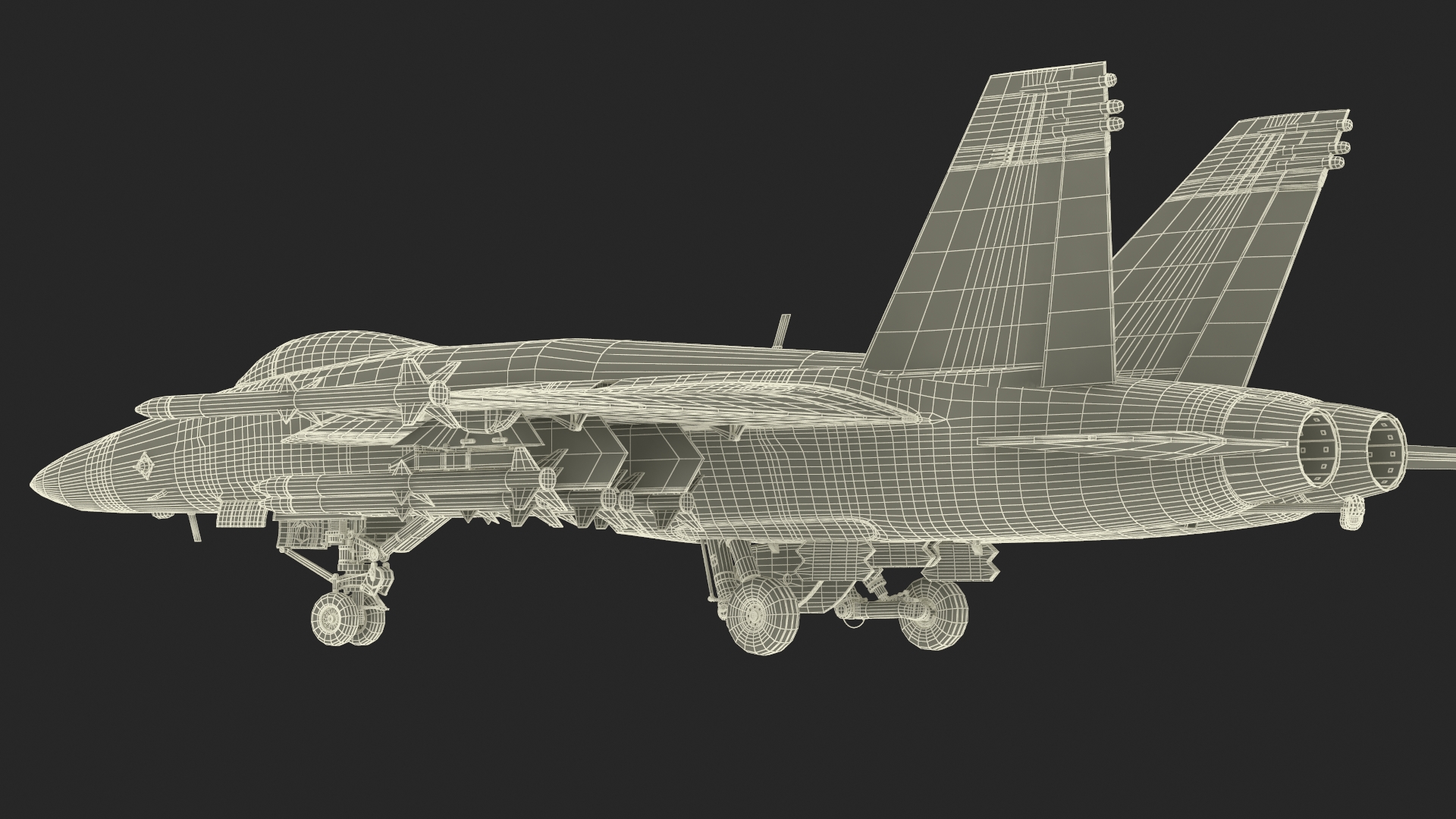 3D model Fighter FA 18E Tophatters