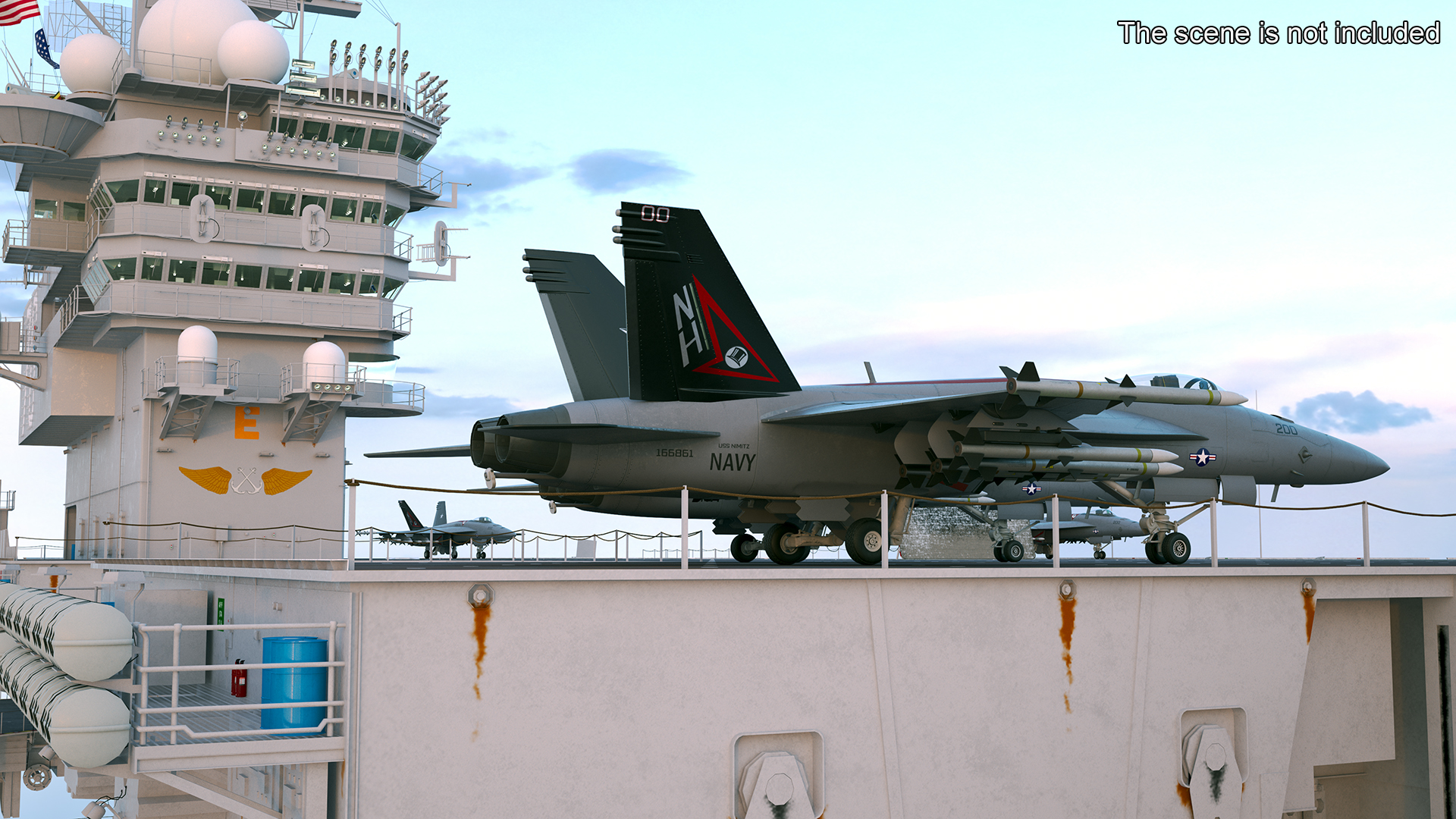 3D model Fighter FA 18E Tophatters
