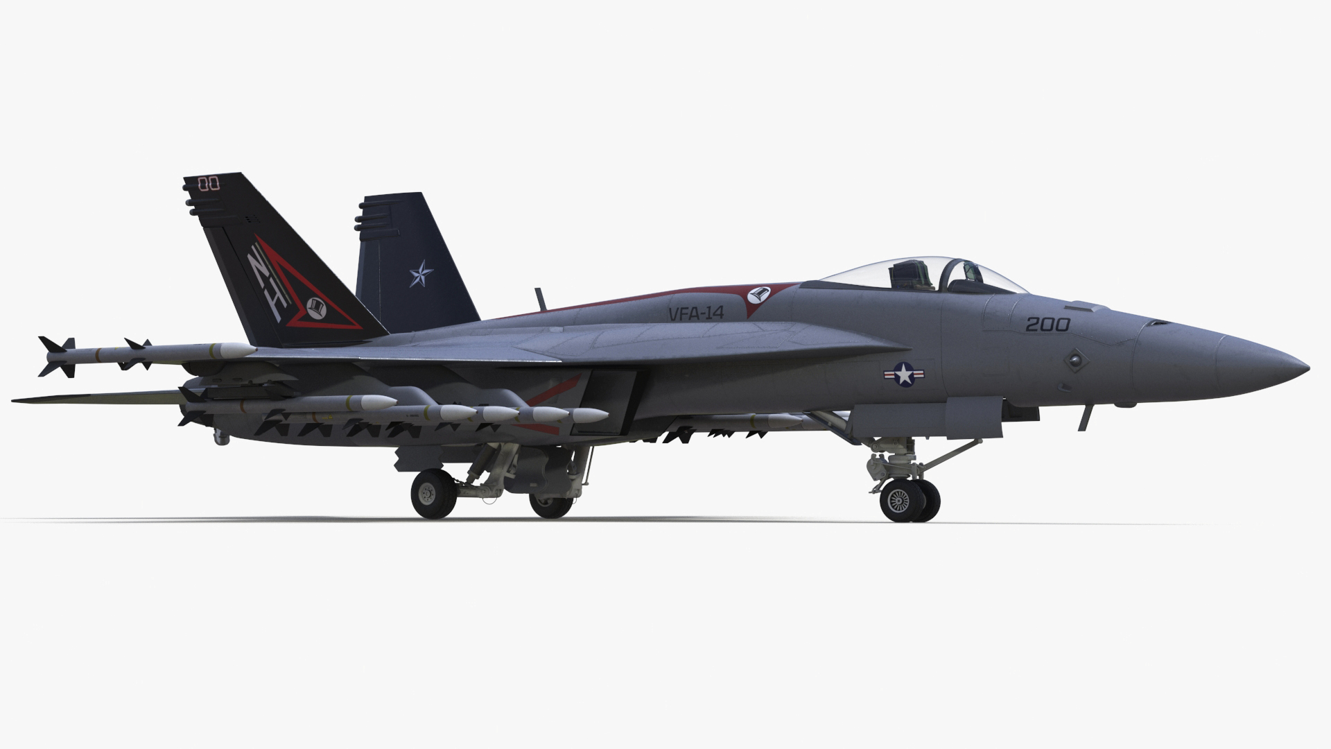 3D model Fighter FA 18E Tophatters