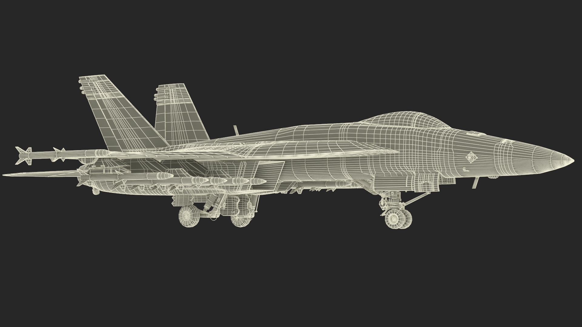 3D model Fighter FA 18E Tophatters