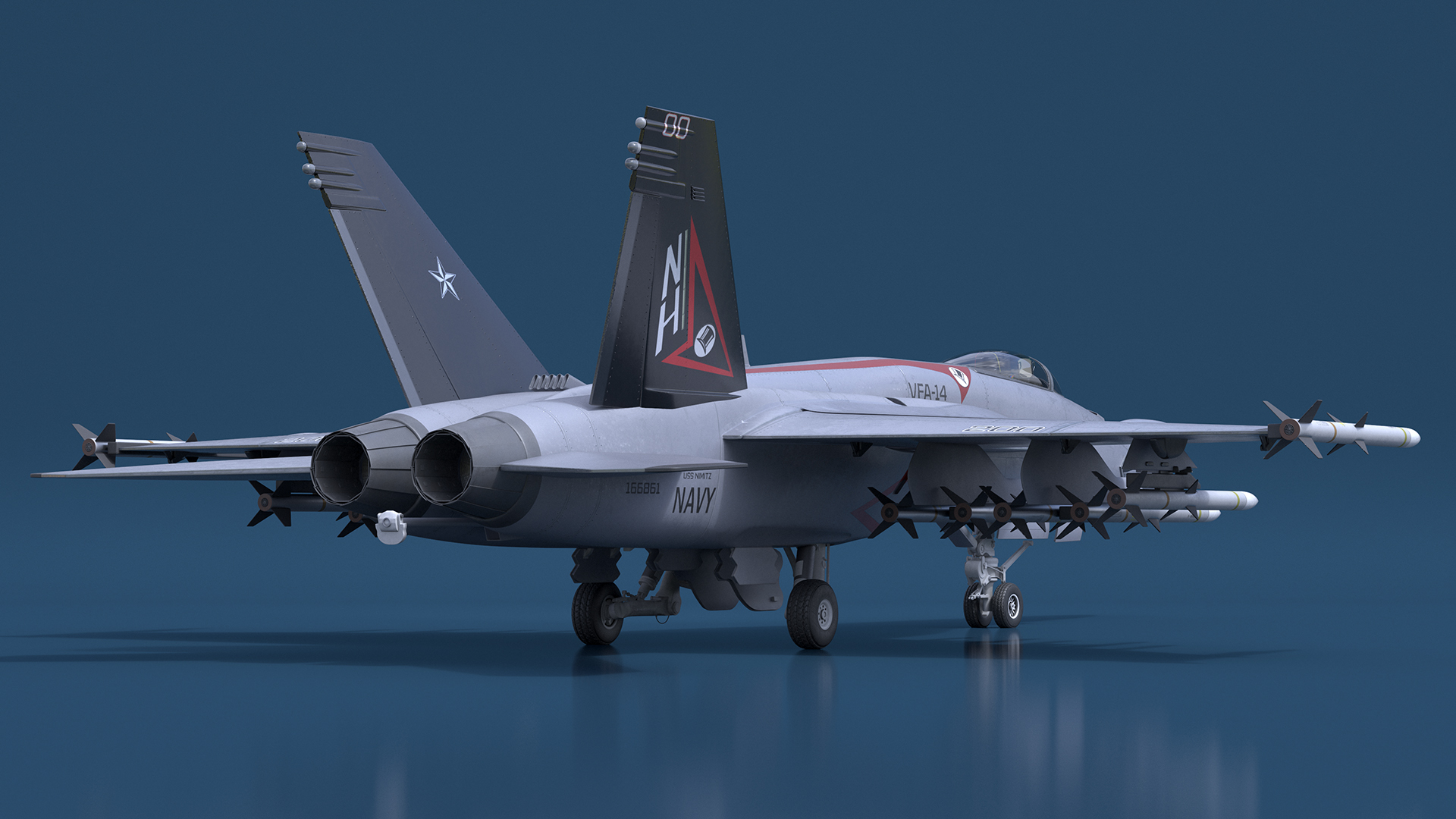 3D model Fighter FA 18E Tophatters