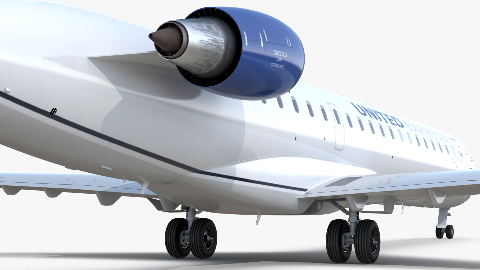 3D model Bombardier CRJ550 Regional Jet United Express