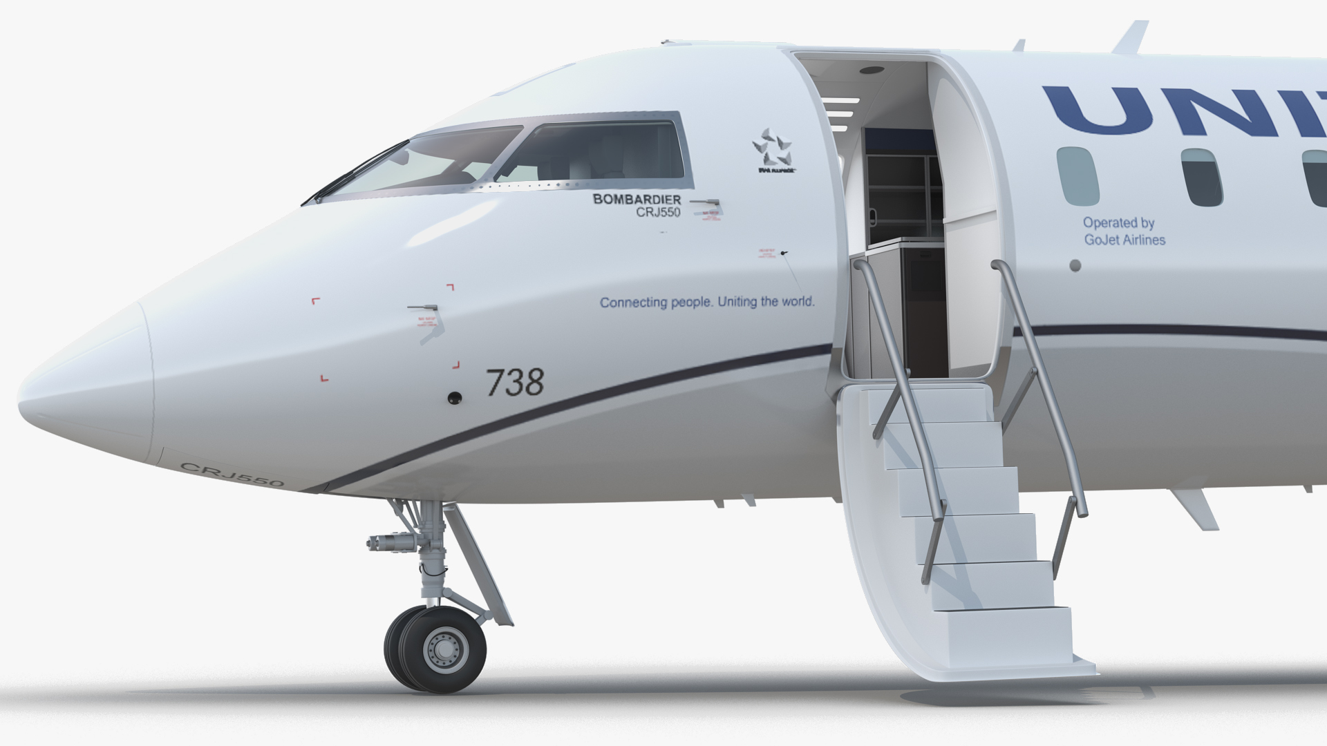 3D model Bombardier CRJ550 Regional Jet United Express