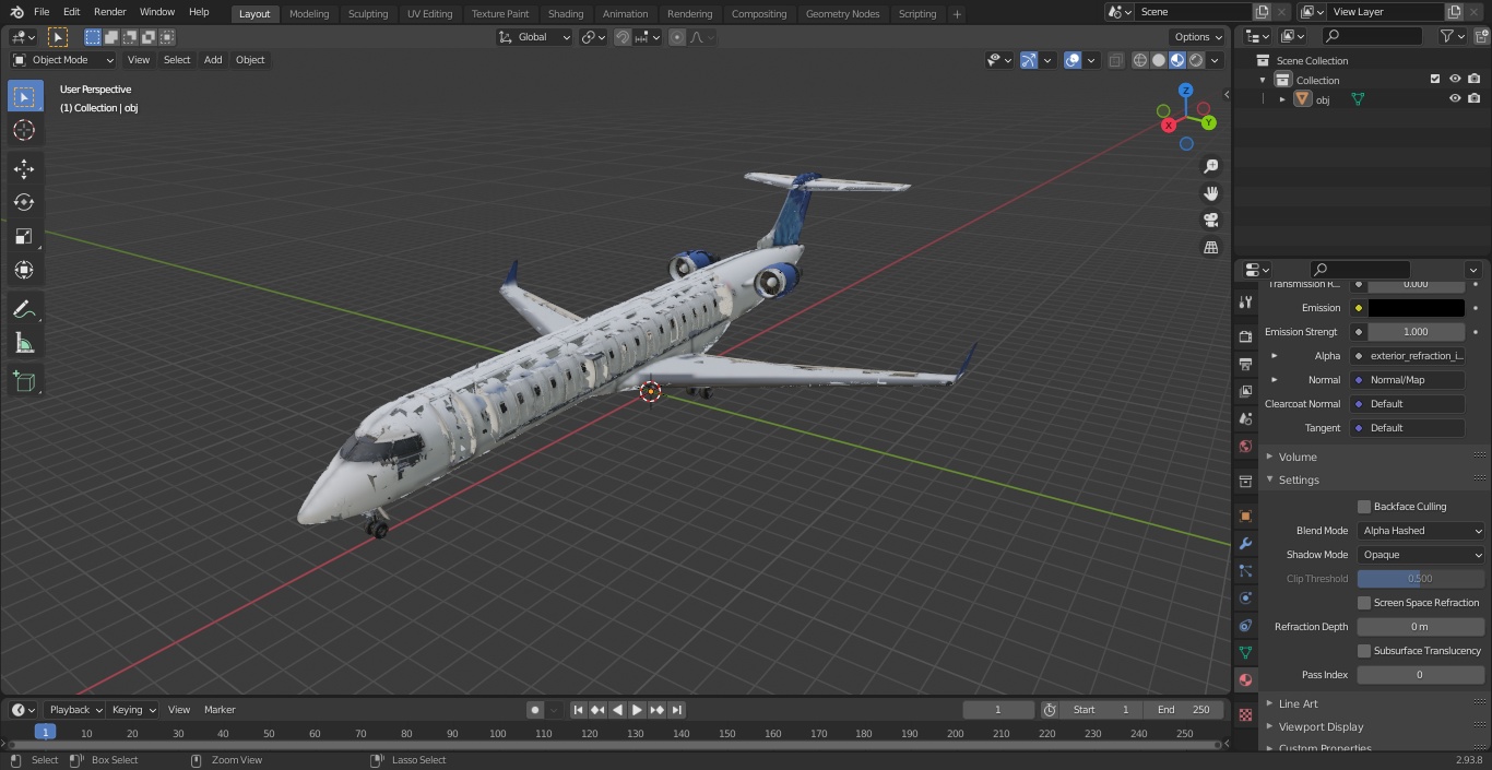 3D model Bombardier CRJ550 Regional Jet United Express