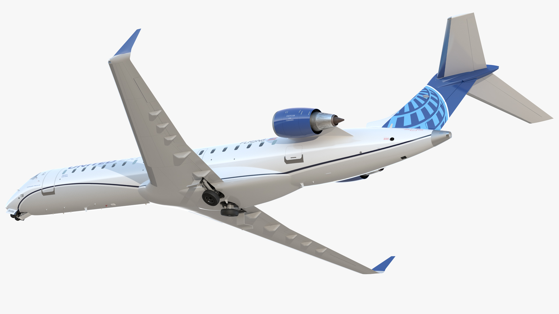 3D model Bombardier CRJ550 Regional Jet United Express