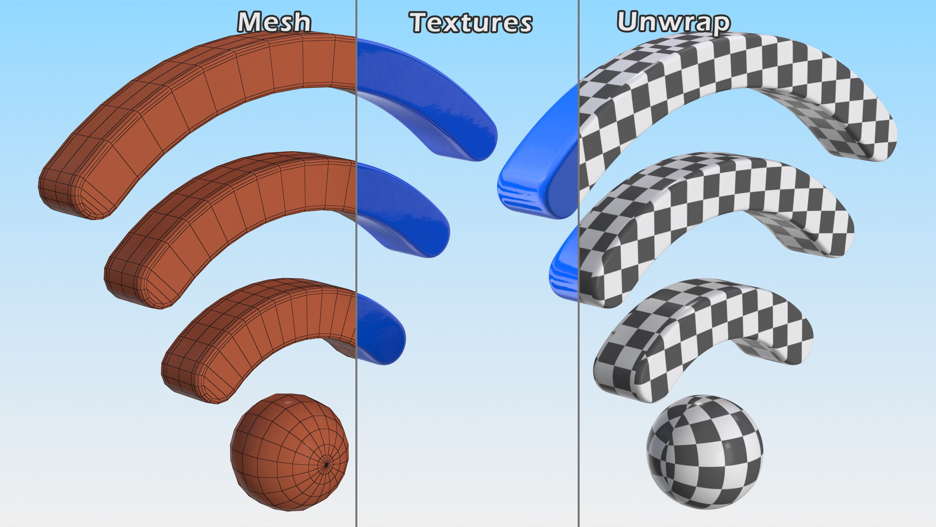 Wireless and WiFi Symbol 3D model
