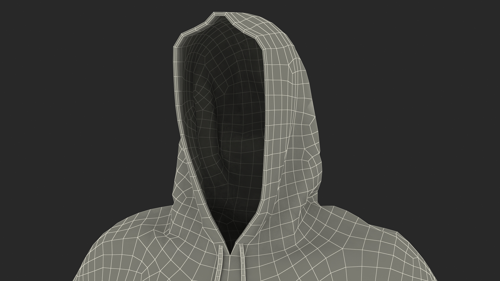 3D Grey Hoodie Nike Raised Hood model