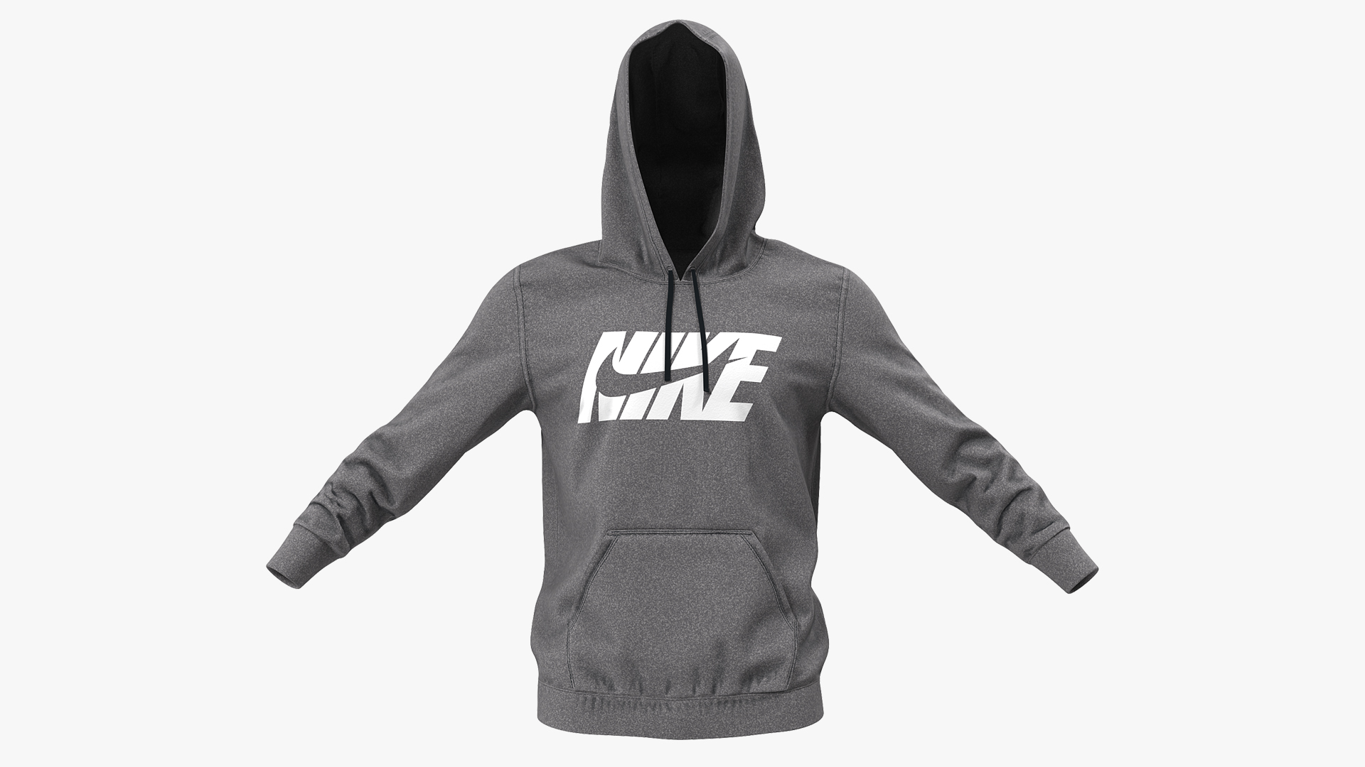 3D Grey Hoodie Nike Raised Hood model