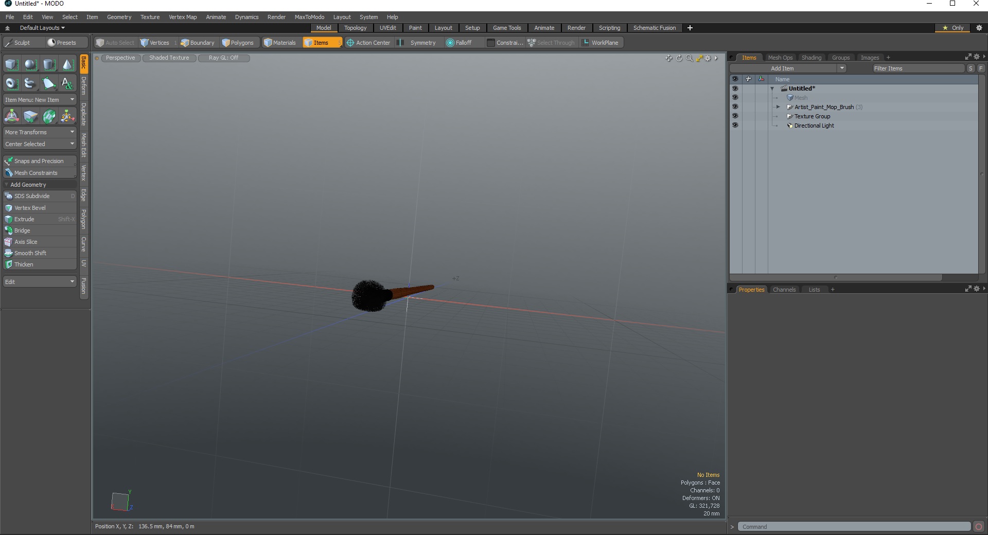 Artist Paint Mop Brush 3D
