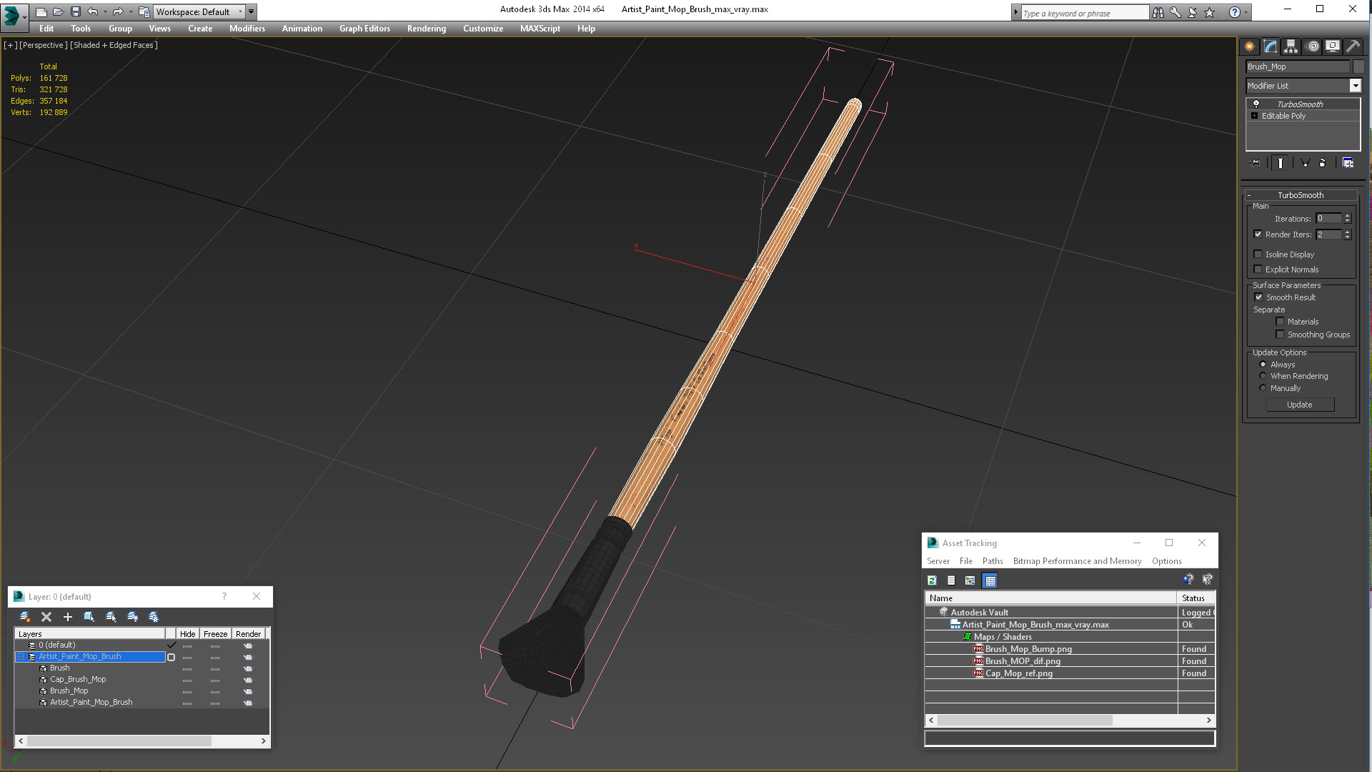 Artist Paint Mop Brush 3D