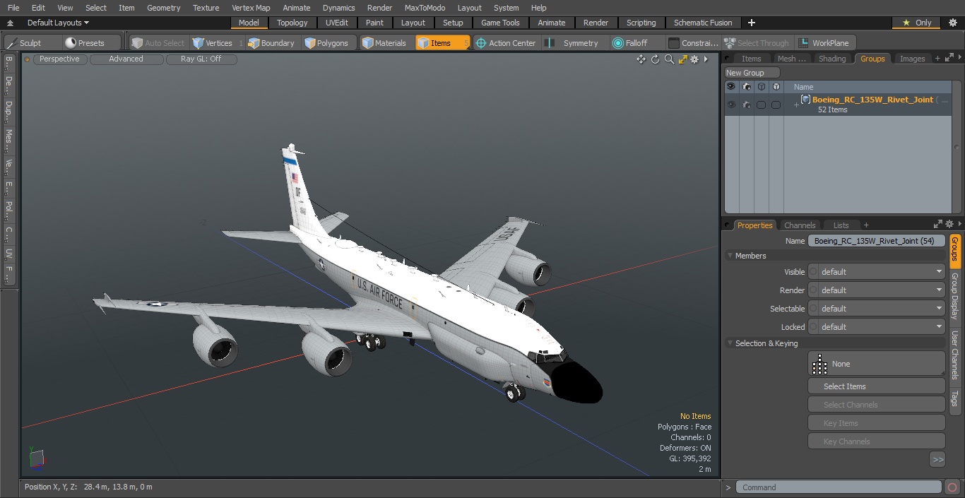 3D Boeing RC-135W Rivet Joint