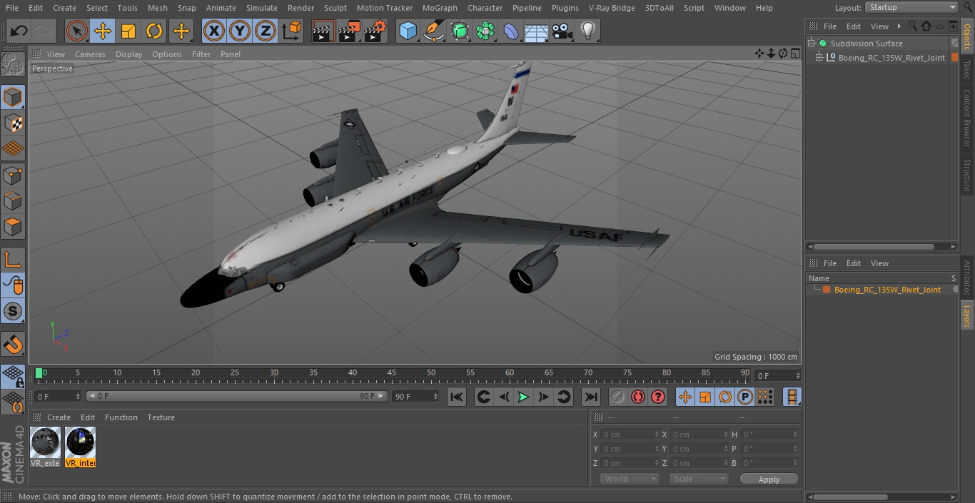 3D Boeing RC-135W Rivet Joint