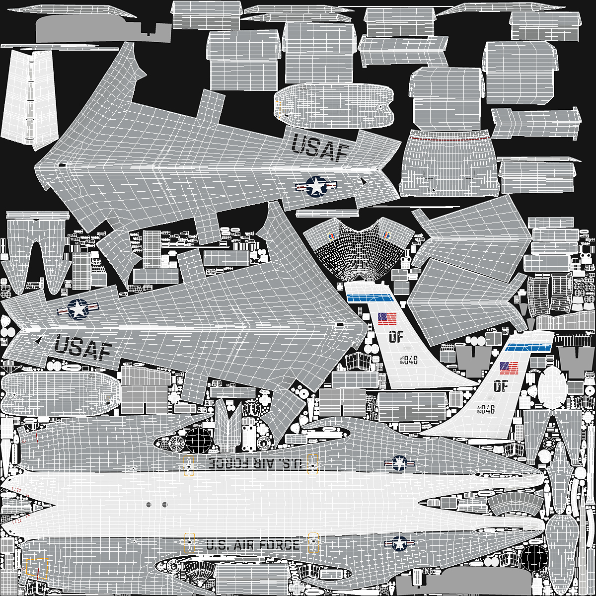 3D Boeing RC-135W Rivet Joint
