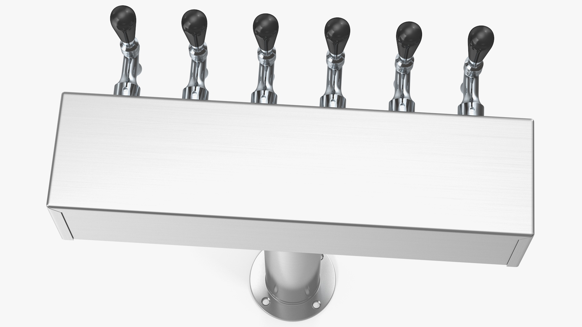 T Style Pedestal Draft Beer Tower Stainless Steel 3D model