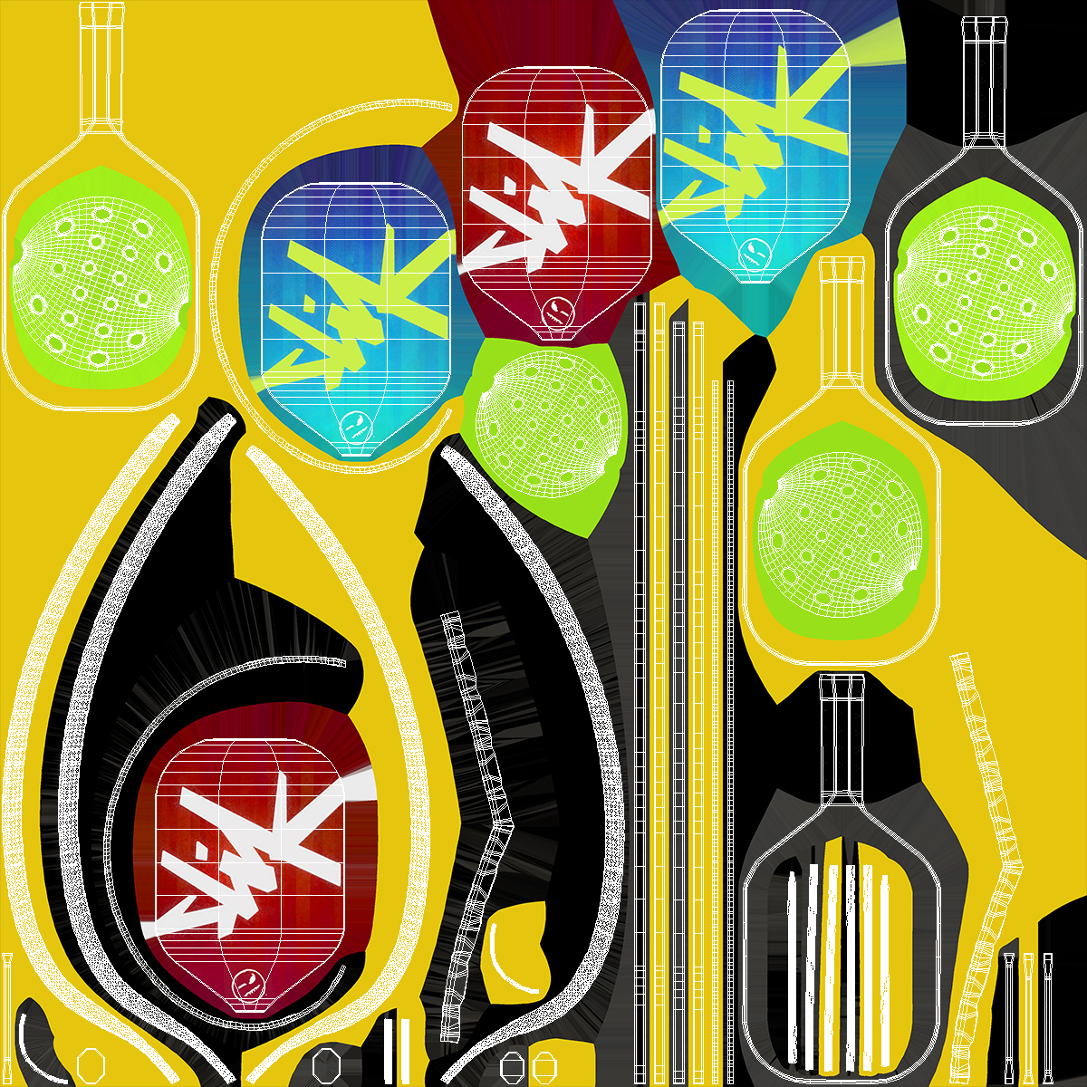 Pickleball Paddle Set with Ball and Rackets - view 9