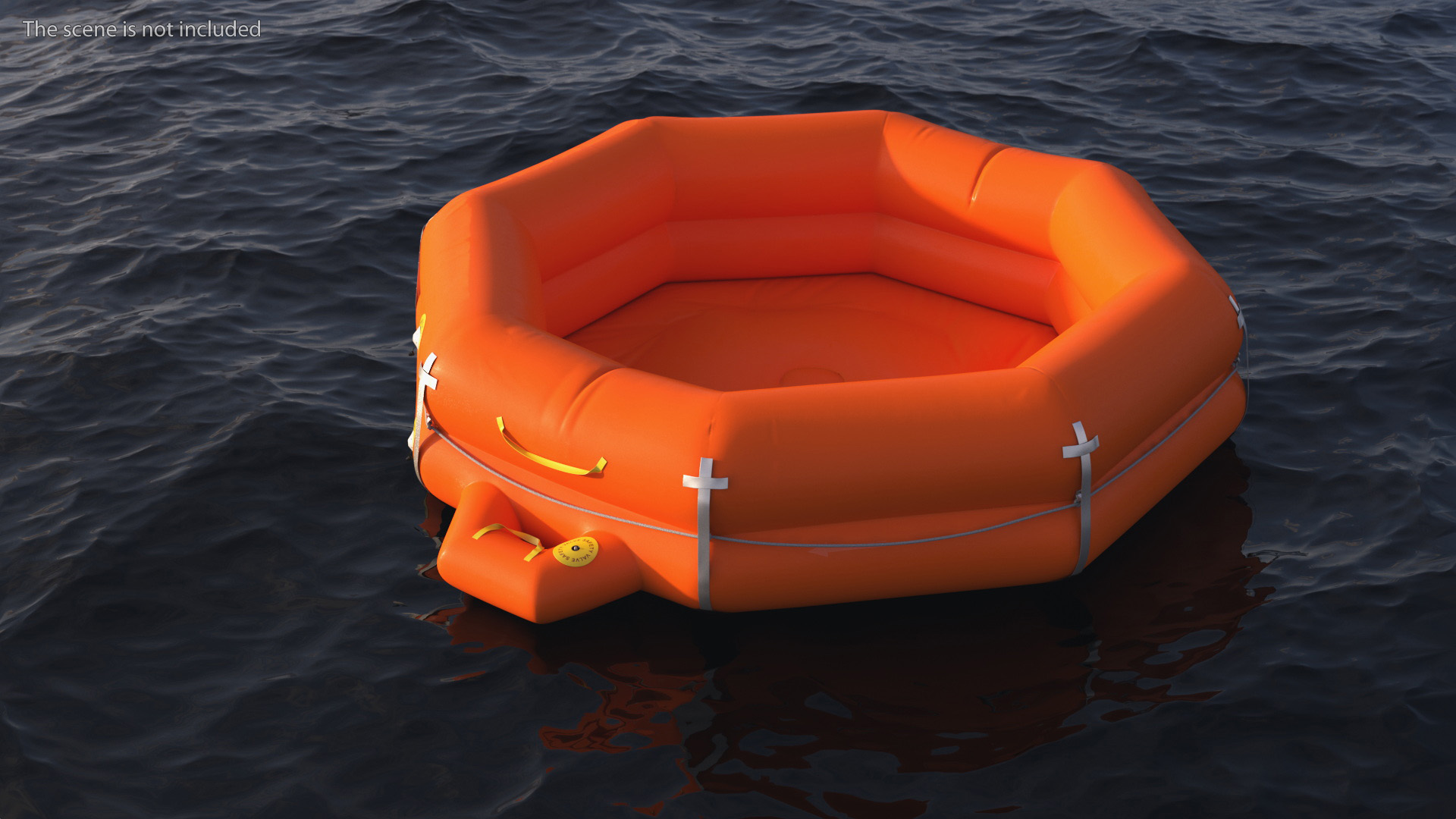 3D model Emergency Inflatable Life Raft