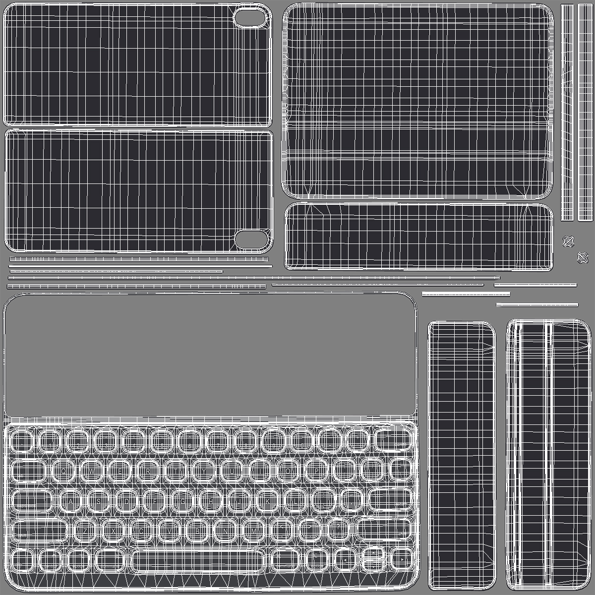 Apple Smart Keyboard 11 inch Space Grey 3D model