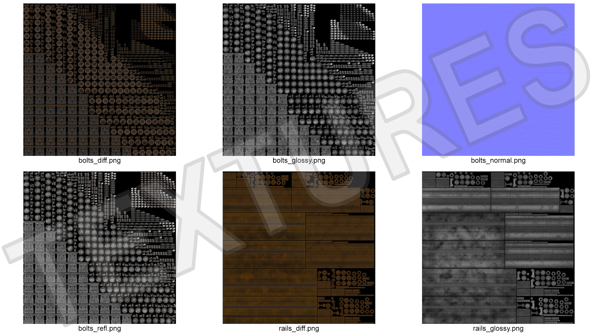 3D Wooden Trestle Bridge Structure