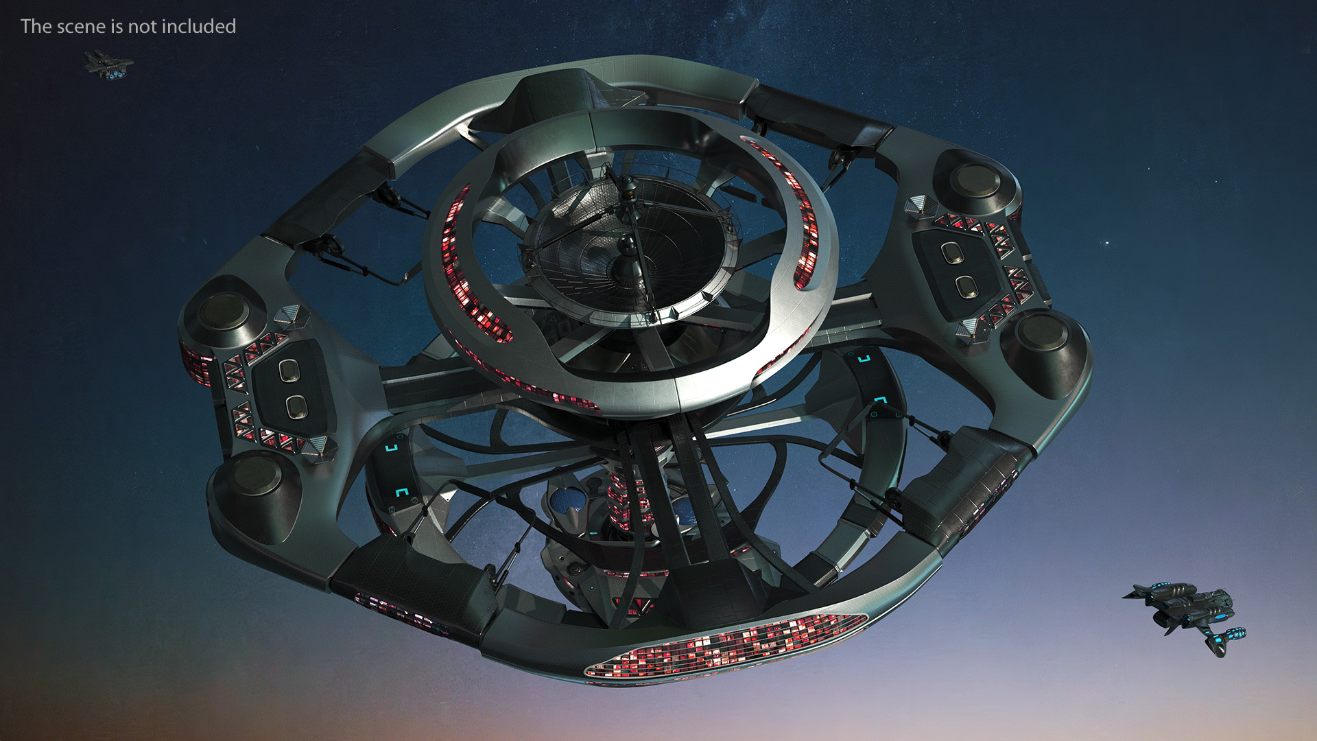Concept of Space Station 3D model