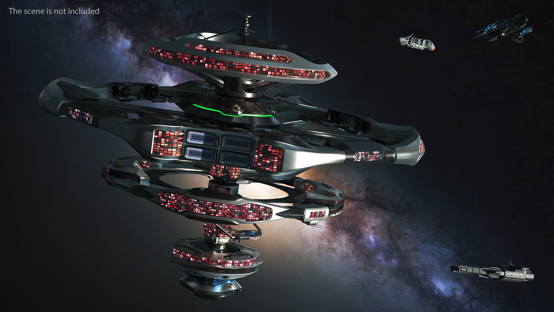 Concept of Space Station 3D model