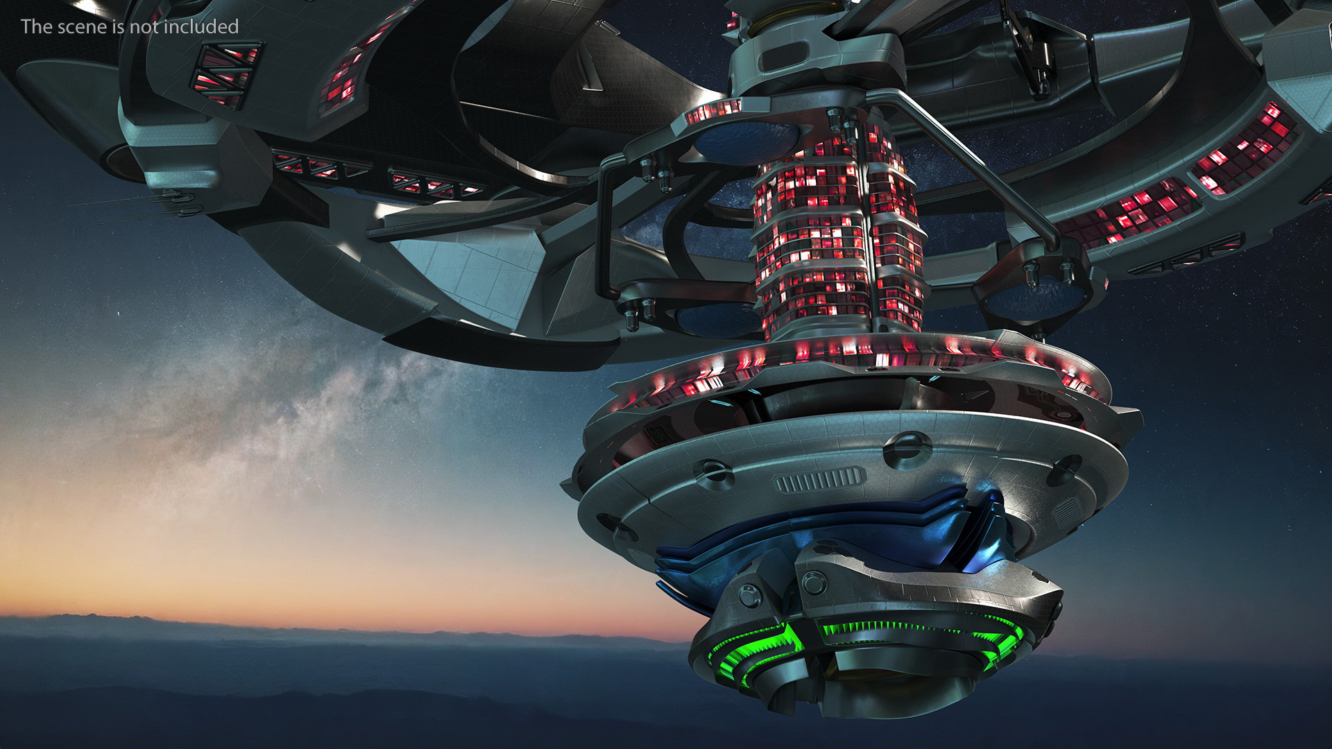 Concept of Space Station 3D model