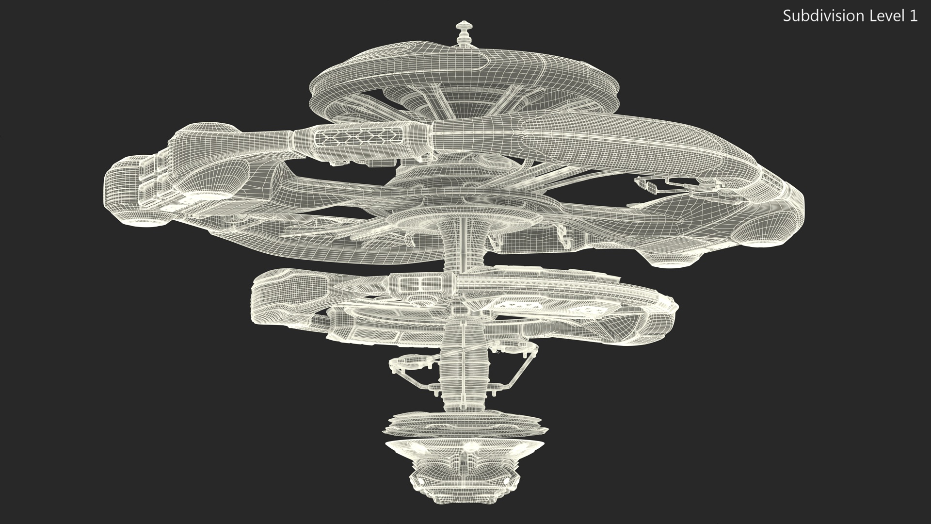 Concept of Space Station 3D model