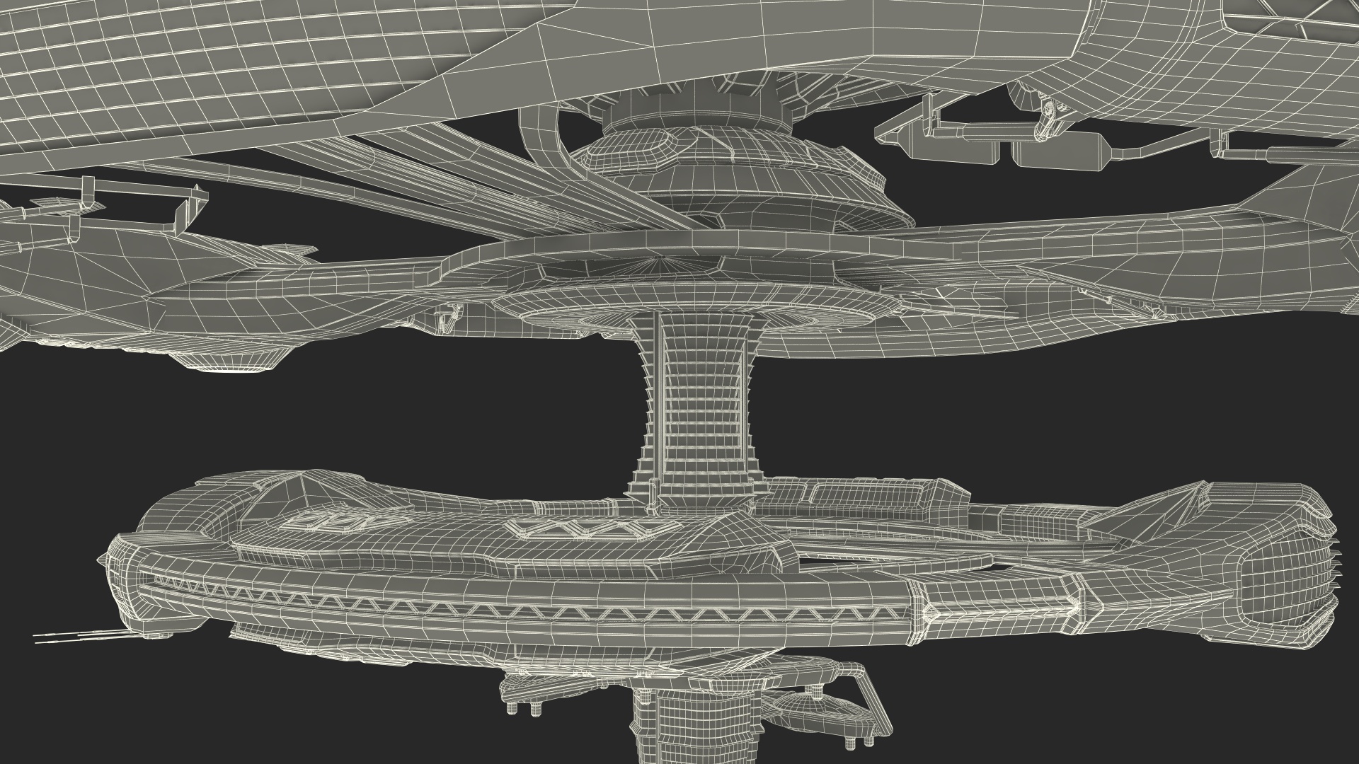 Concept of Space Station 3D model