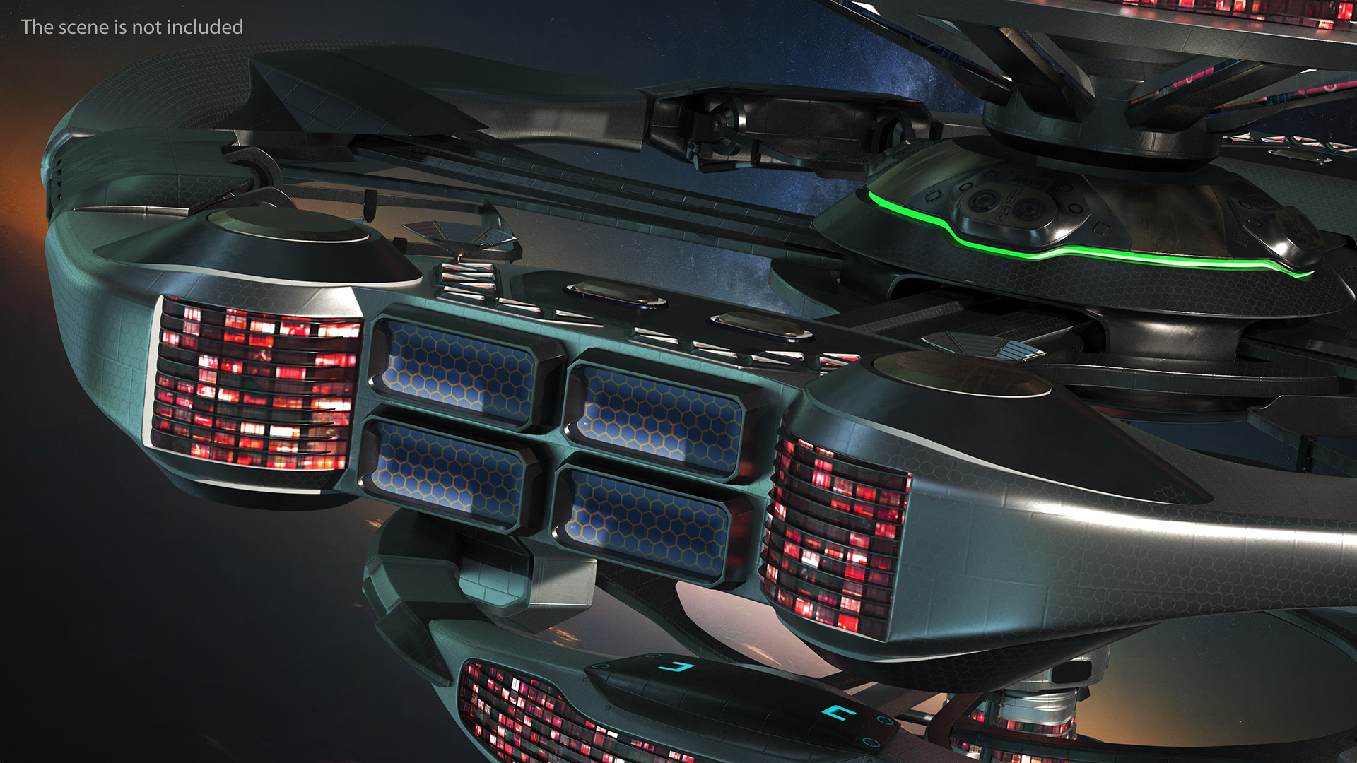 Concept of Space Station 3D model
