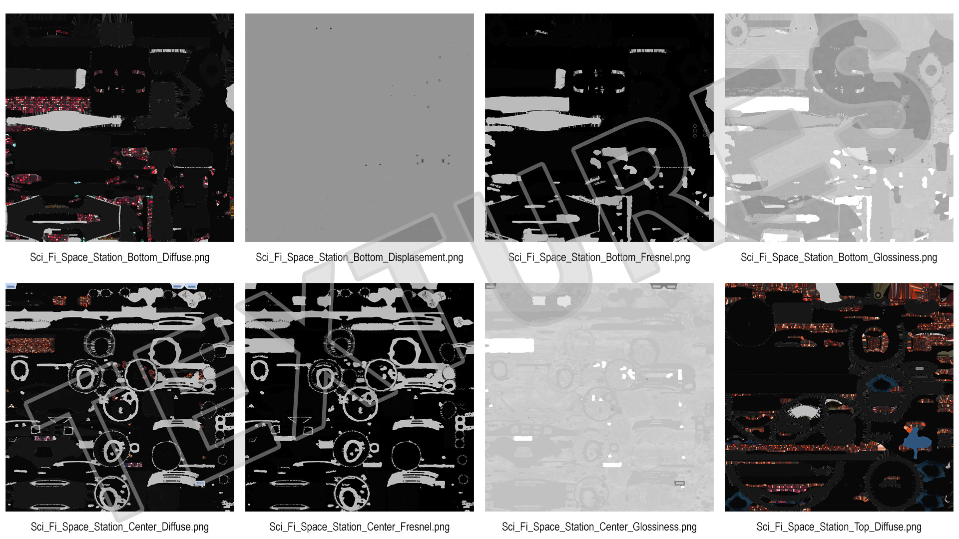 Concept of Space Station 3D model