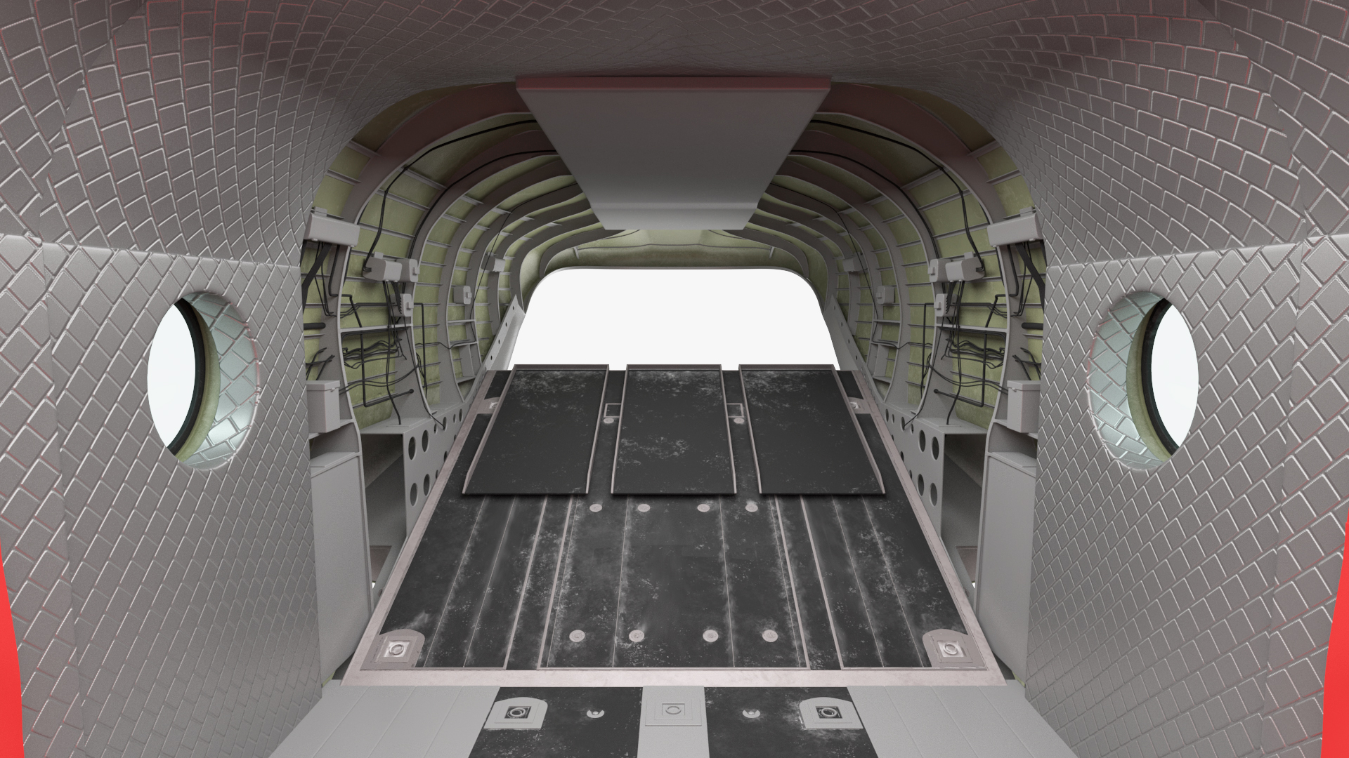 3D US Army Transport Helicopter With Humvee M1151