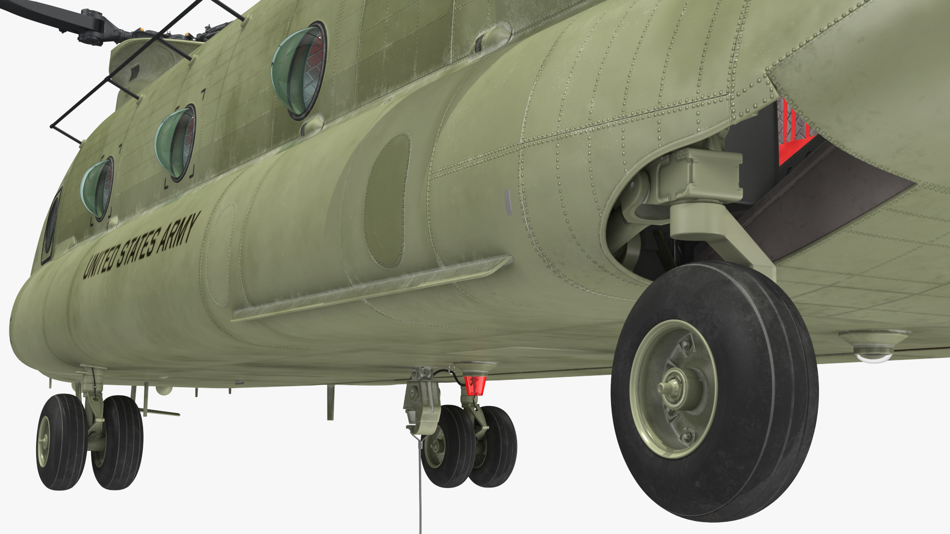 3D US Army Transport Helicopter With Humvee M1151