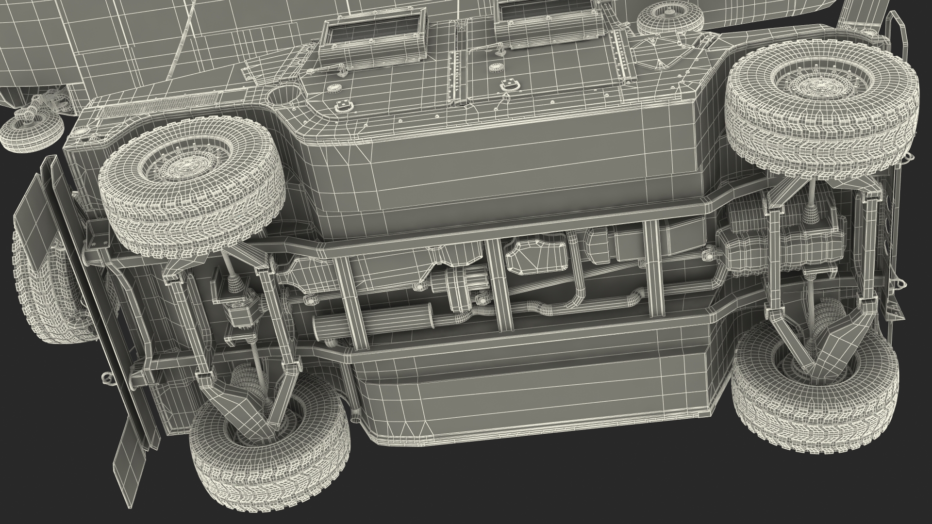 3D US Army Transport Helicopter With Humvee M1151