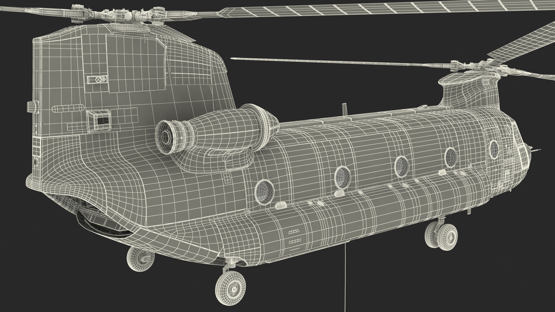 3D US Army Transport Helicopter With Humvee M1151