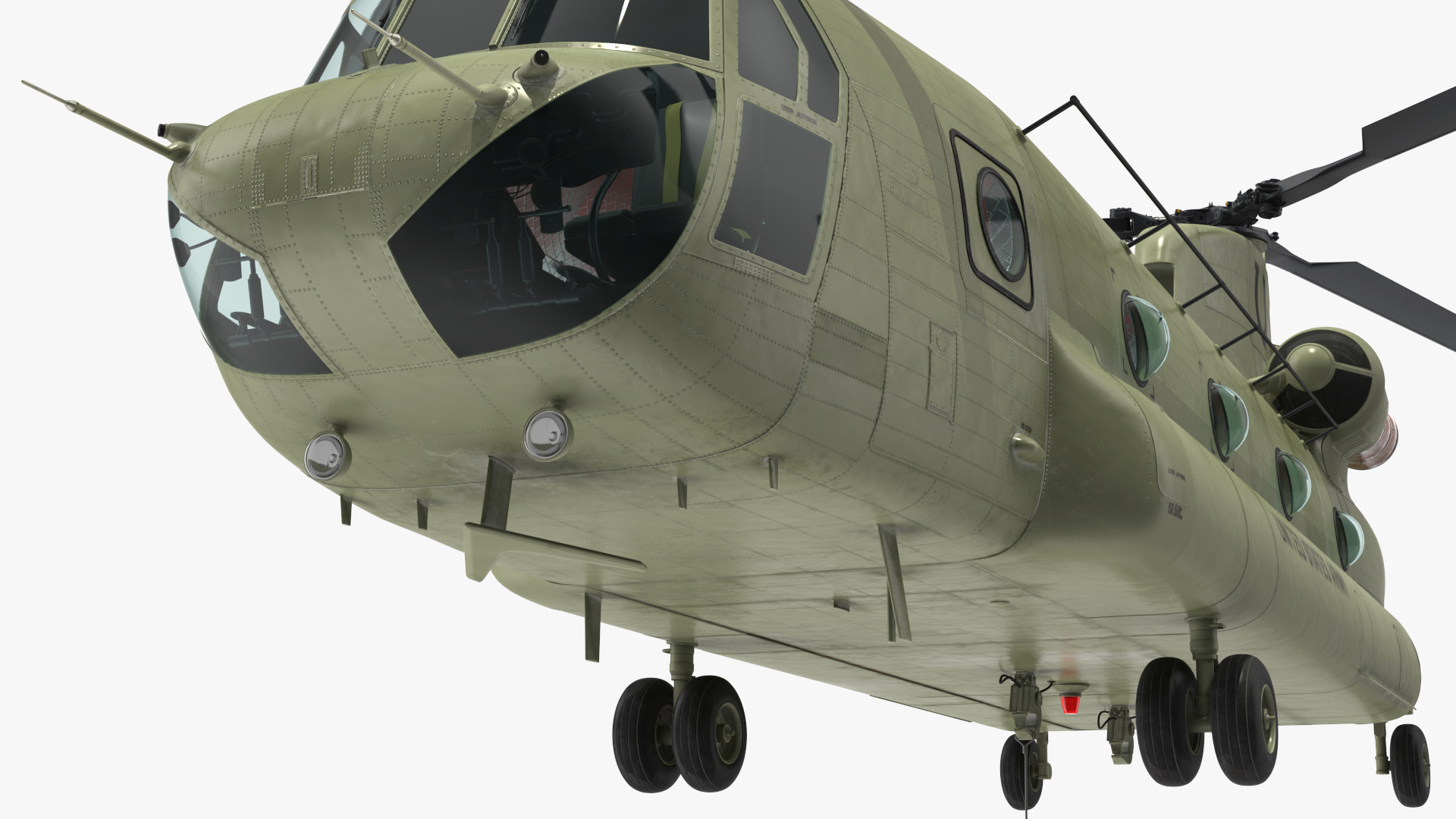 3D US Army Transport Helicopter With Humvee M1151