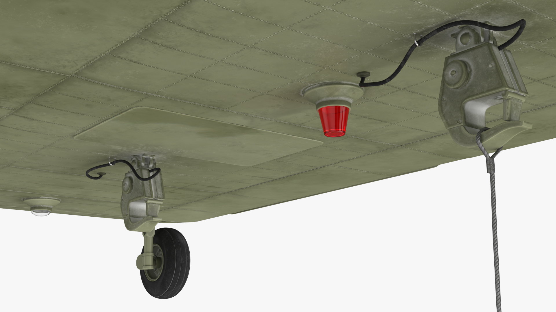 3D US Army Transport Helicopter With Humvee M1151