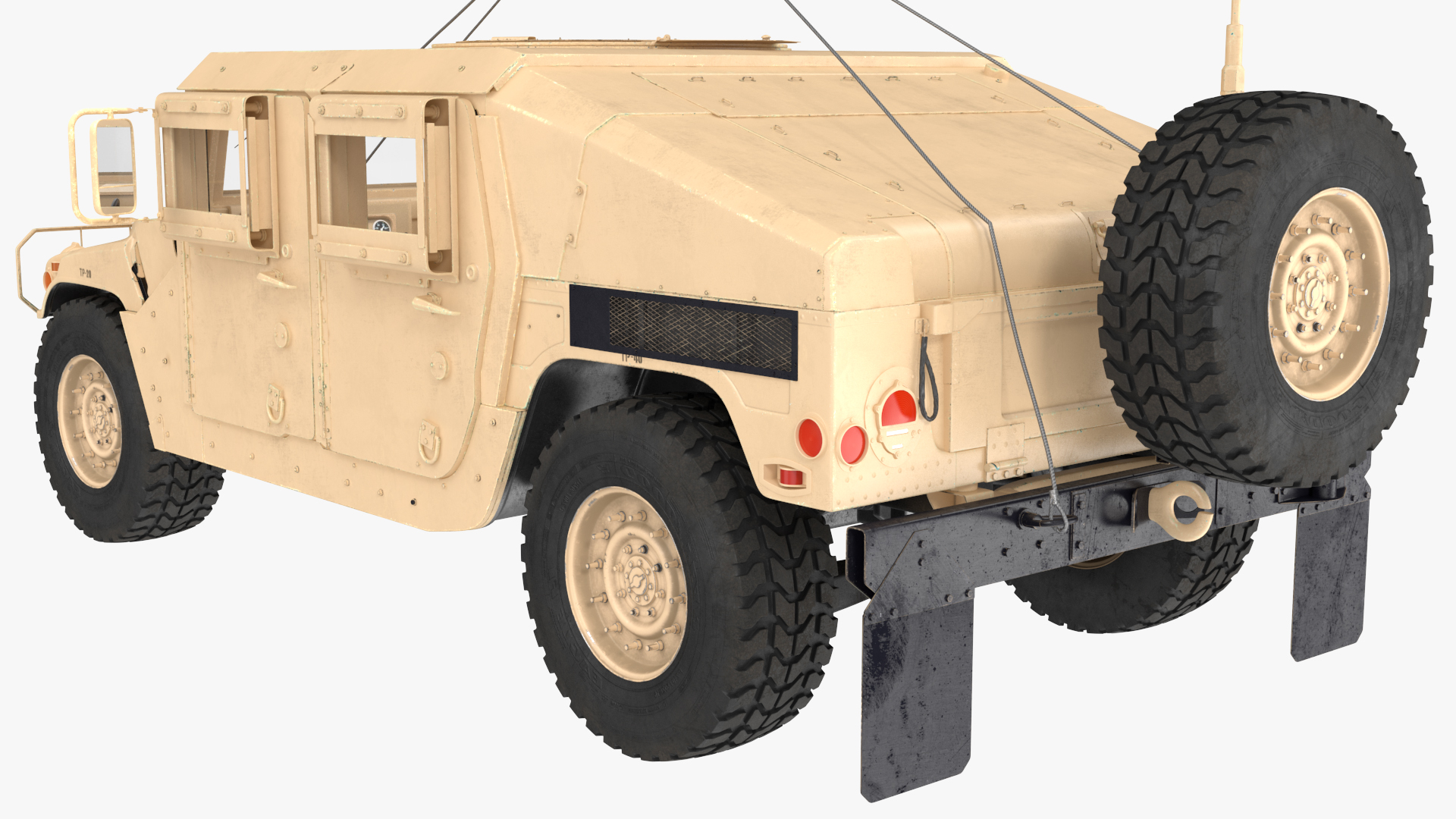 3D US Army Transport Helicopter With Humvee M1151