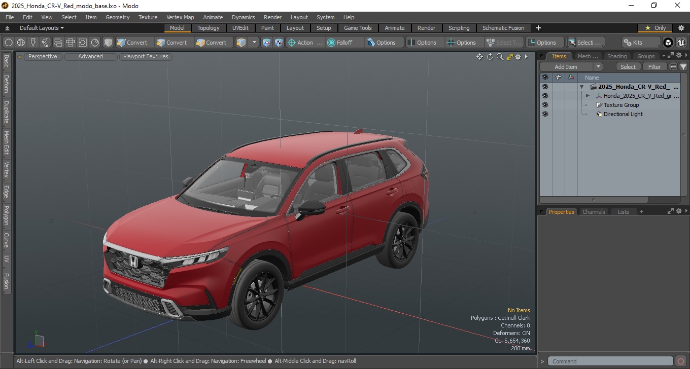 2025 Honda CR-V Red 3D model