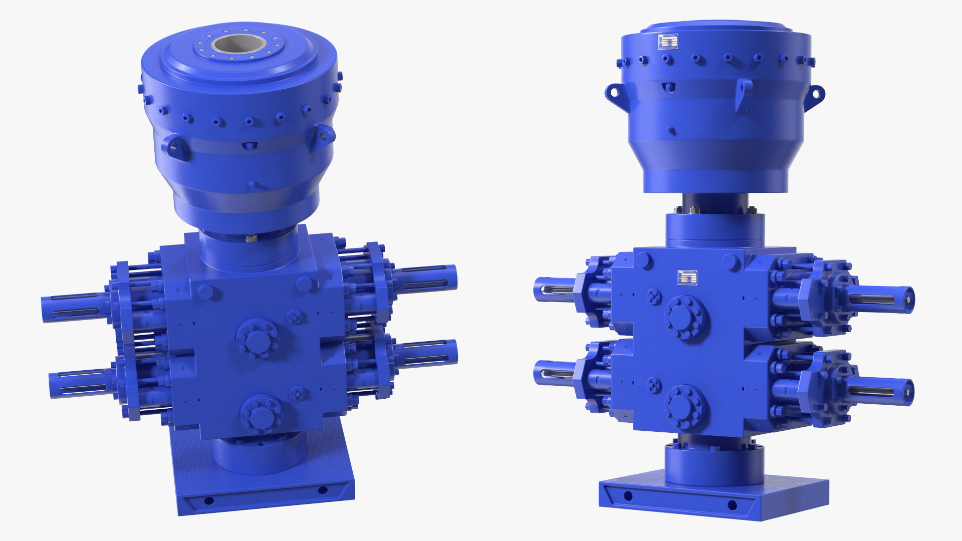 3D model Industrial Hydraulic Pump Unit Blue