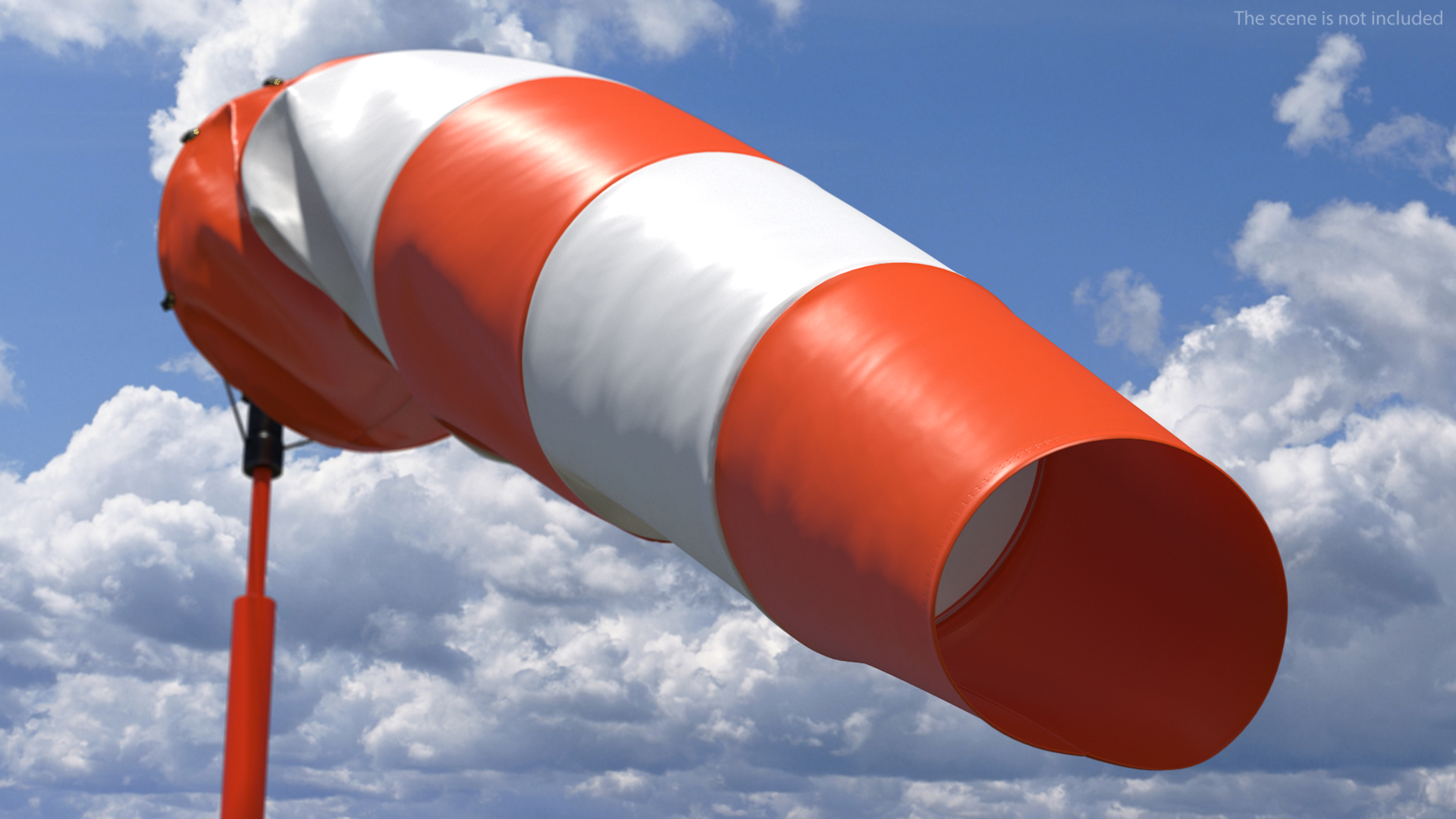 Windsock with Wind Speed 3 Knots 3D