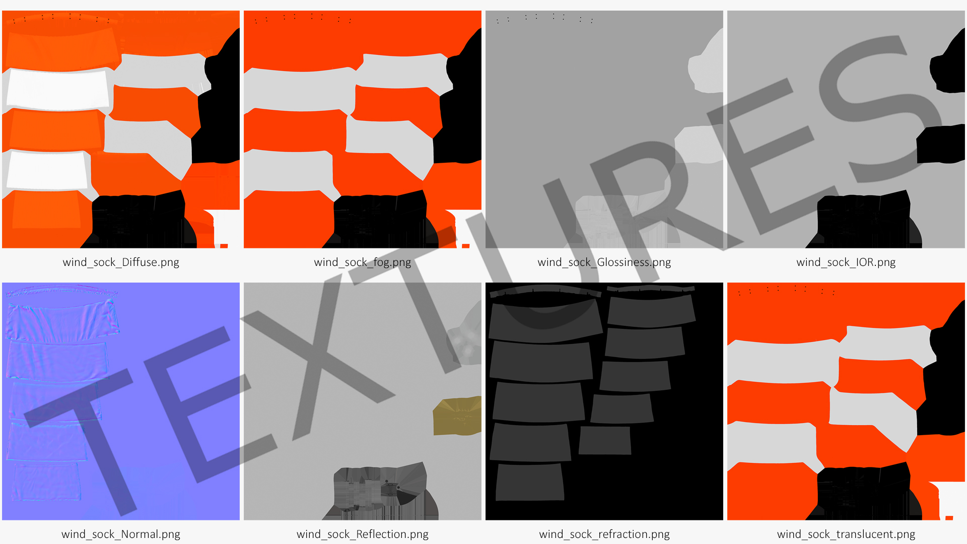 Windsock with Wind Speed 3 Knots 3D