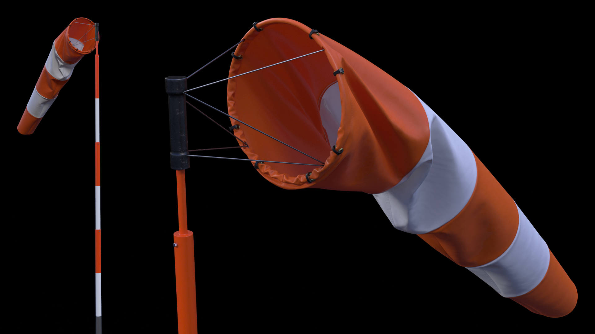 Windsock with Wind Speed 3 Knots 3D